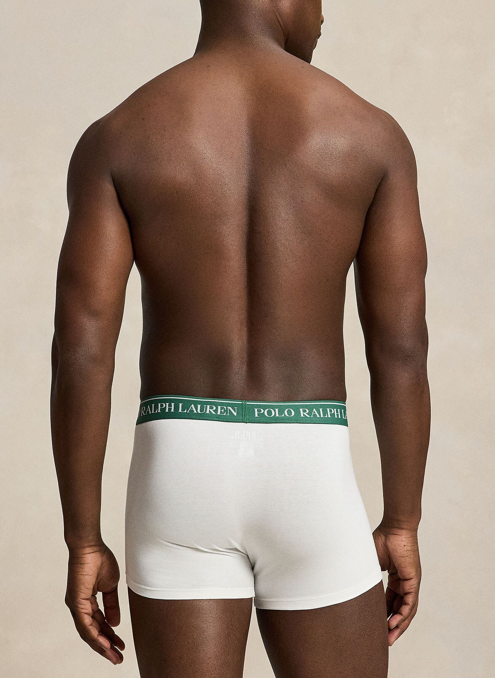 Sous-vêtements 3 slips-boxers classiques coton stretch homme blanc Polo Ralph Lauren Sous-vêtements 3 slips-boxers classiques coton stretch homme blanc 3PK WHT/VRNGRN/NP NVY/BLUYT WB