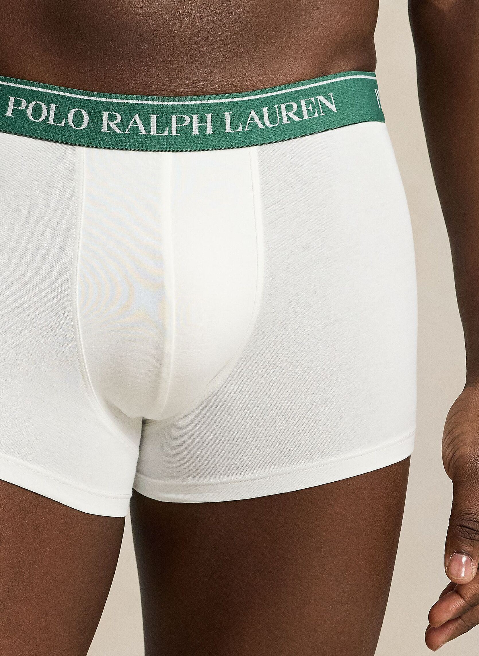Sous-vêtements 3 slips-boxers classiques coton stretch homme blanc Polo Ralph Lauren Sous-vêtements 3 slips-boxers classiques coton stretch homme blanc 3PK WHT/VRNGRN/NP NVY/BLUYT WB