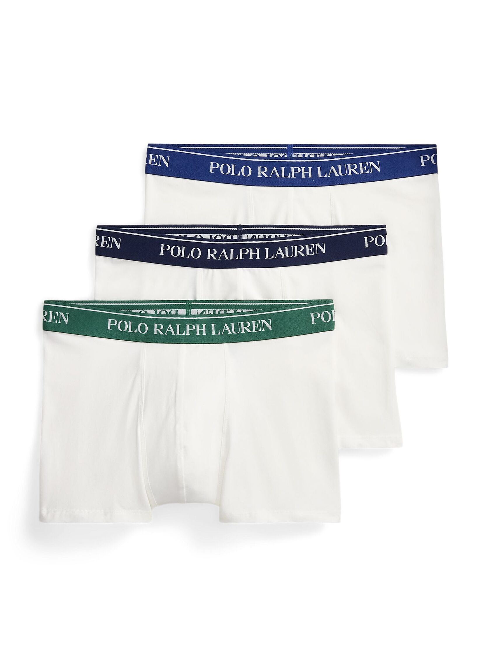 Sous-vêtements 3 slips-boxers classiques coton stretch homme blanc Polo Ralph Lauren Sous-vêtements 3 slips-boxers classiques coton stretch homme blanc 3PK WHT/VRNGRN/NP NVY/BLUYT WB