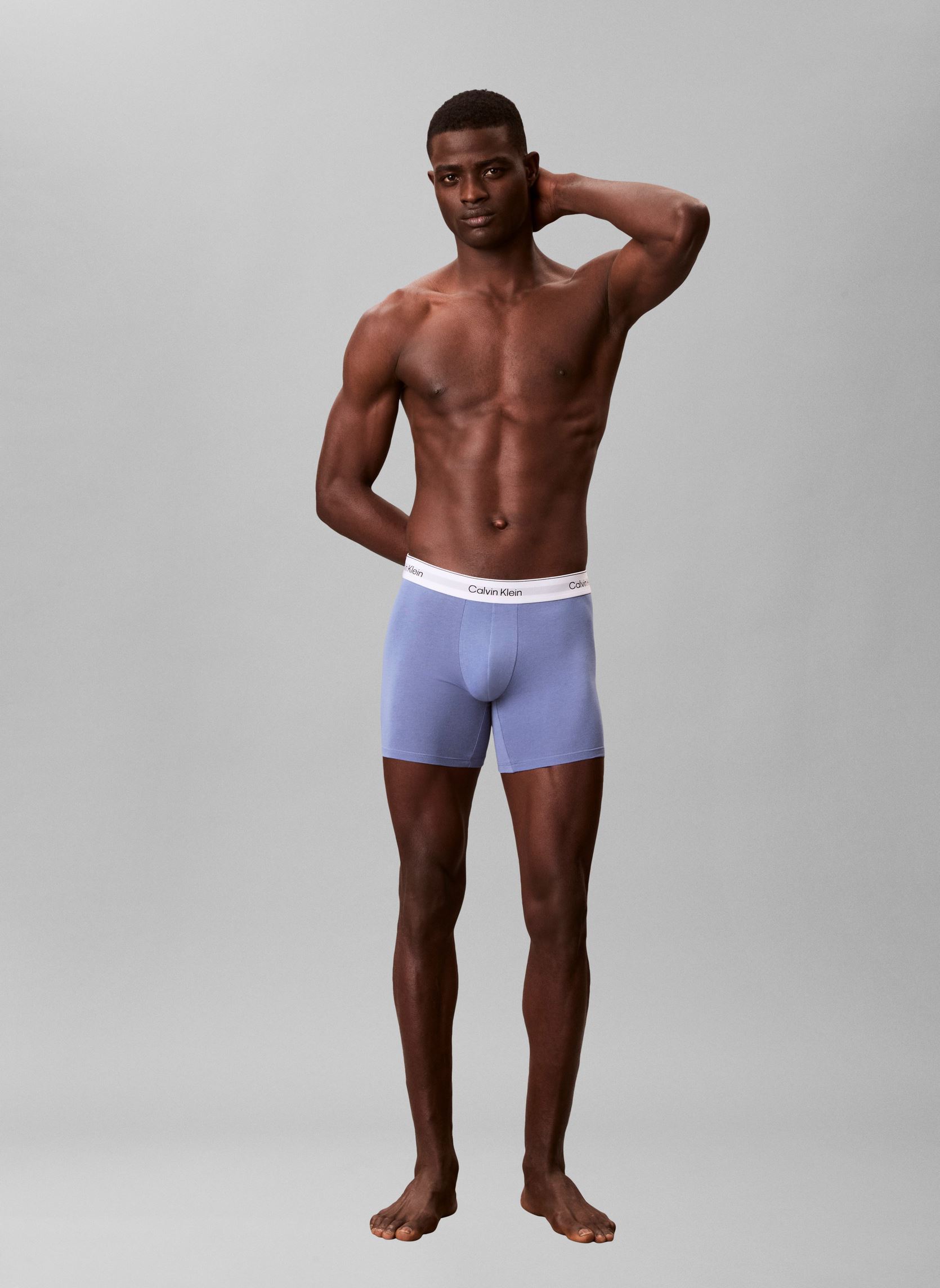 Unterwäsche Boxer Brief 3Pk herren mehrfarbig Calvin Klein Unterwäsche Boxer Brief 3Pk herren mehrfarbig WHITE/BLUE TULIP/TURBULENCE