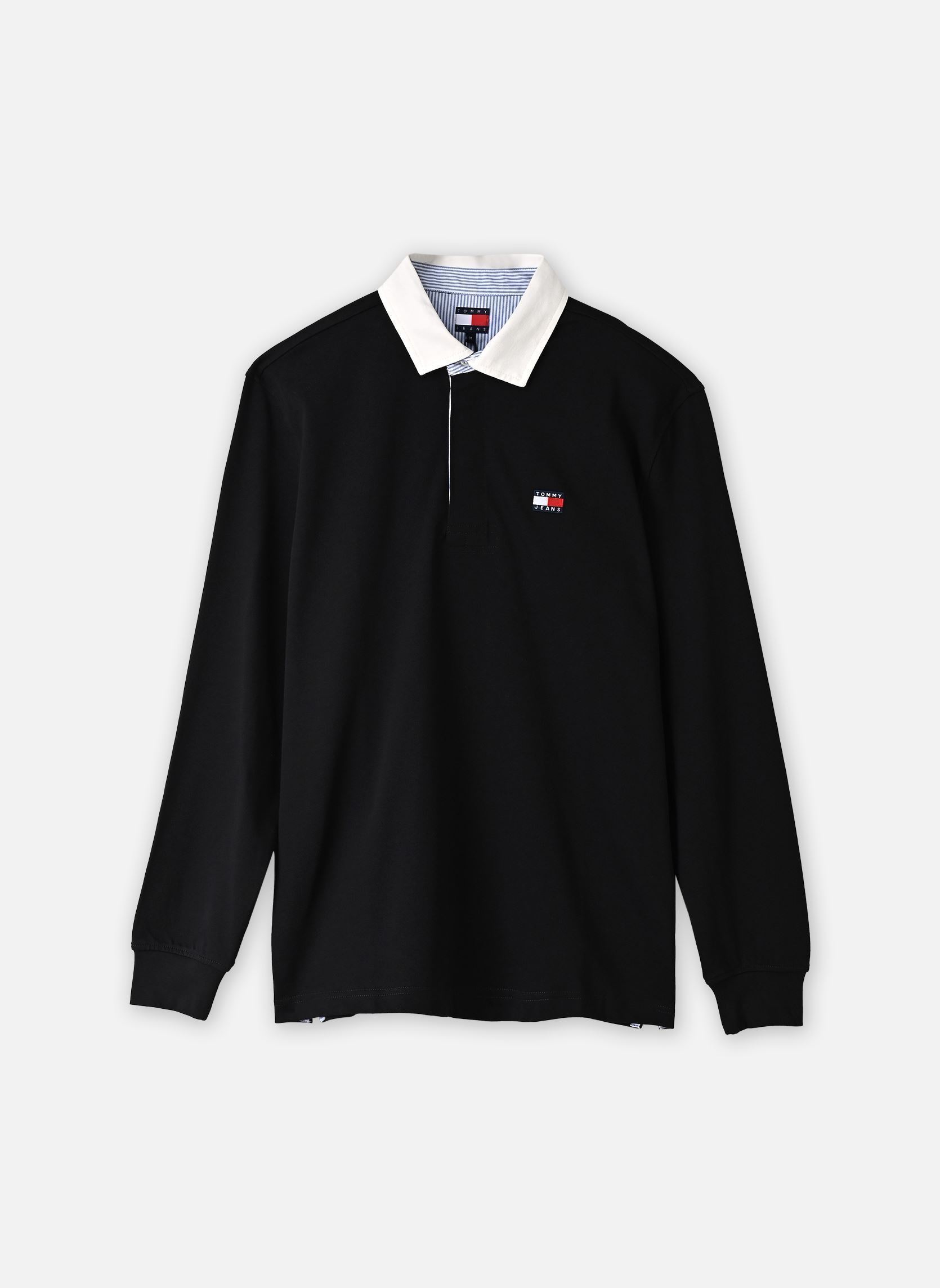 Polos Tjm Ess Badge Rugby homme noir Tommy Jeans Polos Tjm Ess Badge Rugby homme noir BLACK