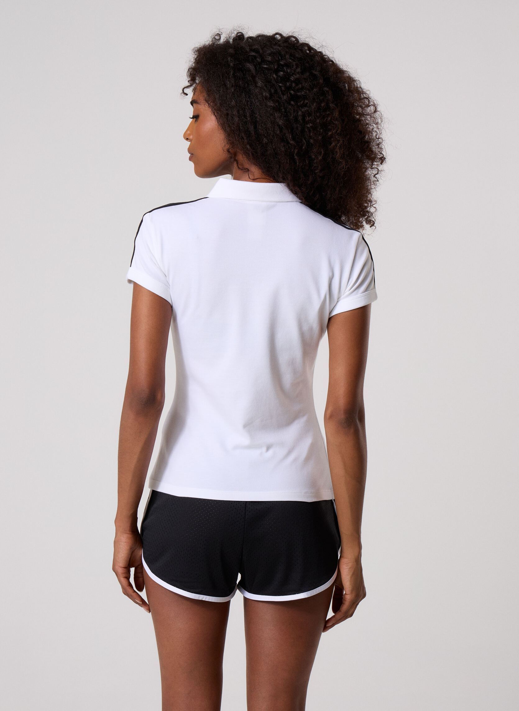 Polos 3S POLO femme blanc adidas originals Polos 3S POLO femme blanc WHITE/BLACK