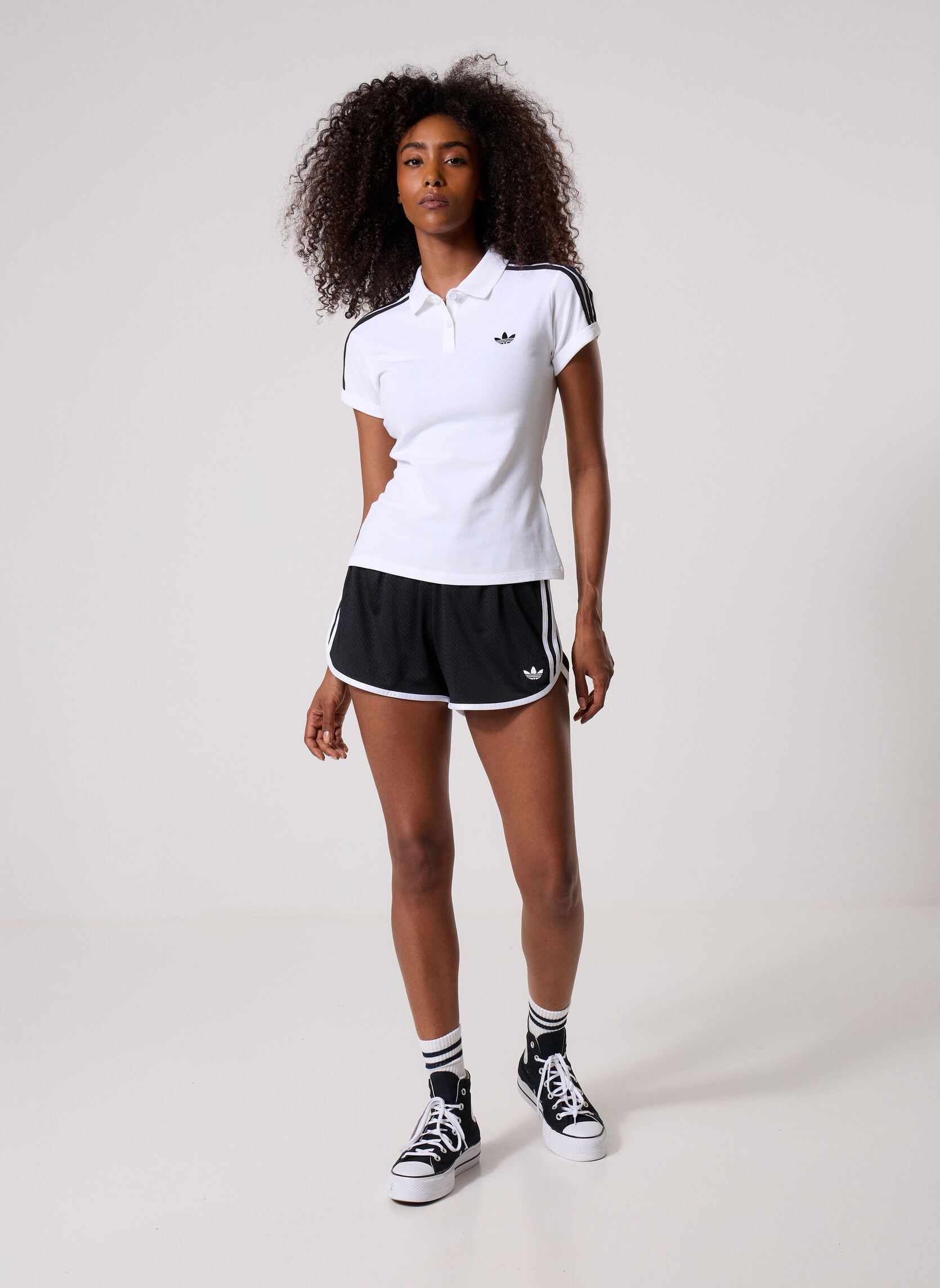 Shorts 3S SPRNTR SHORT dames zwart adidas originals Shorts 3S SPRNTR SHORT dames zwart BLACK/WHITE