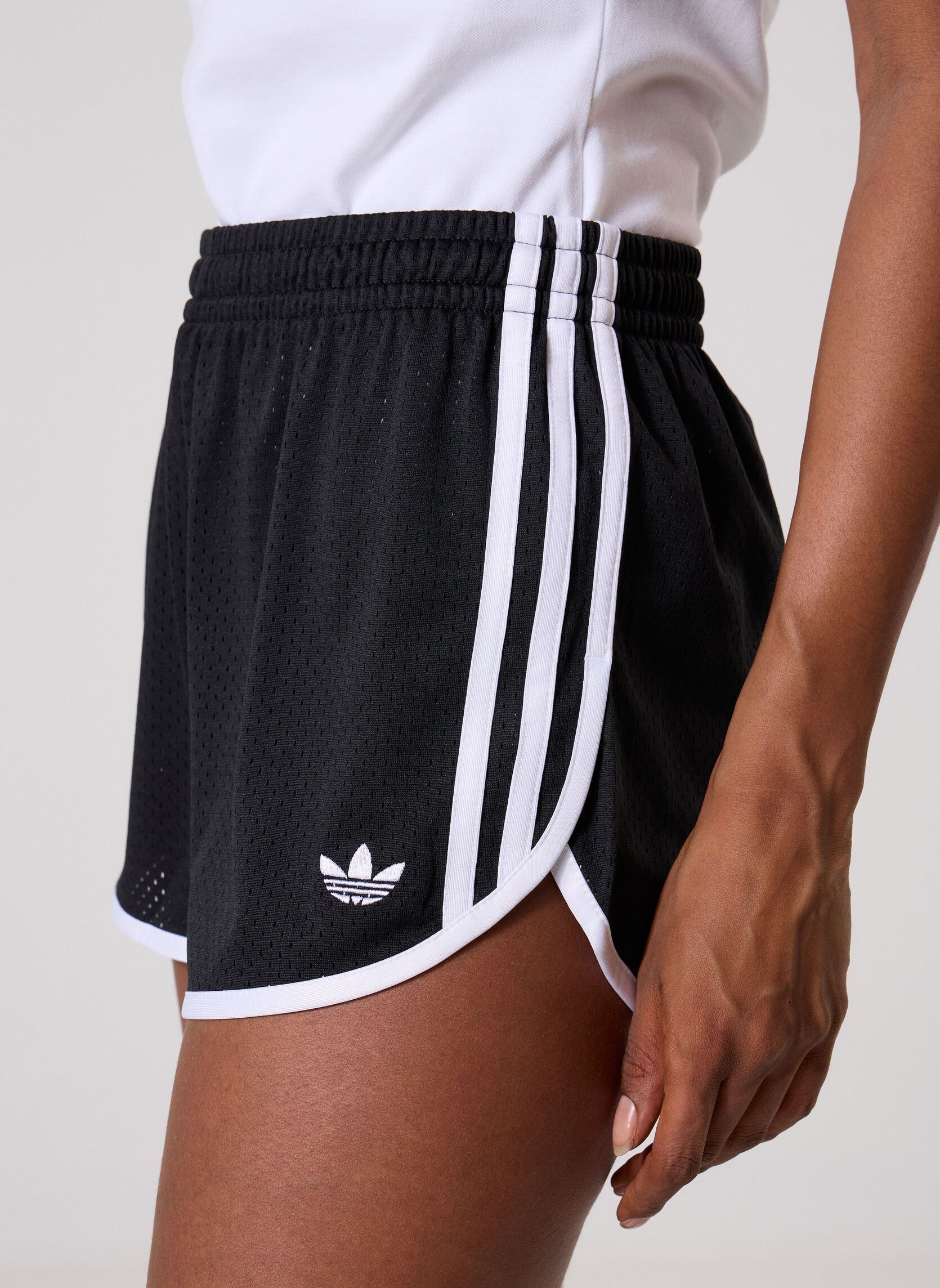 Shorts 3S SPRNTR SHORT dames zwart adidas originals Shorts 3S SPRNTR SHORT dames zwart BLACK/WHITE