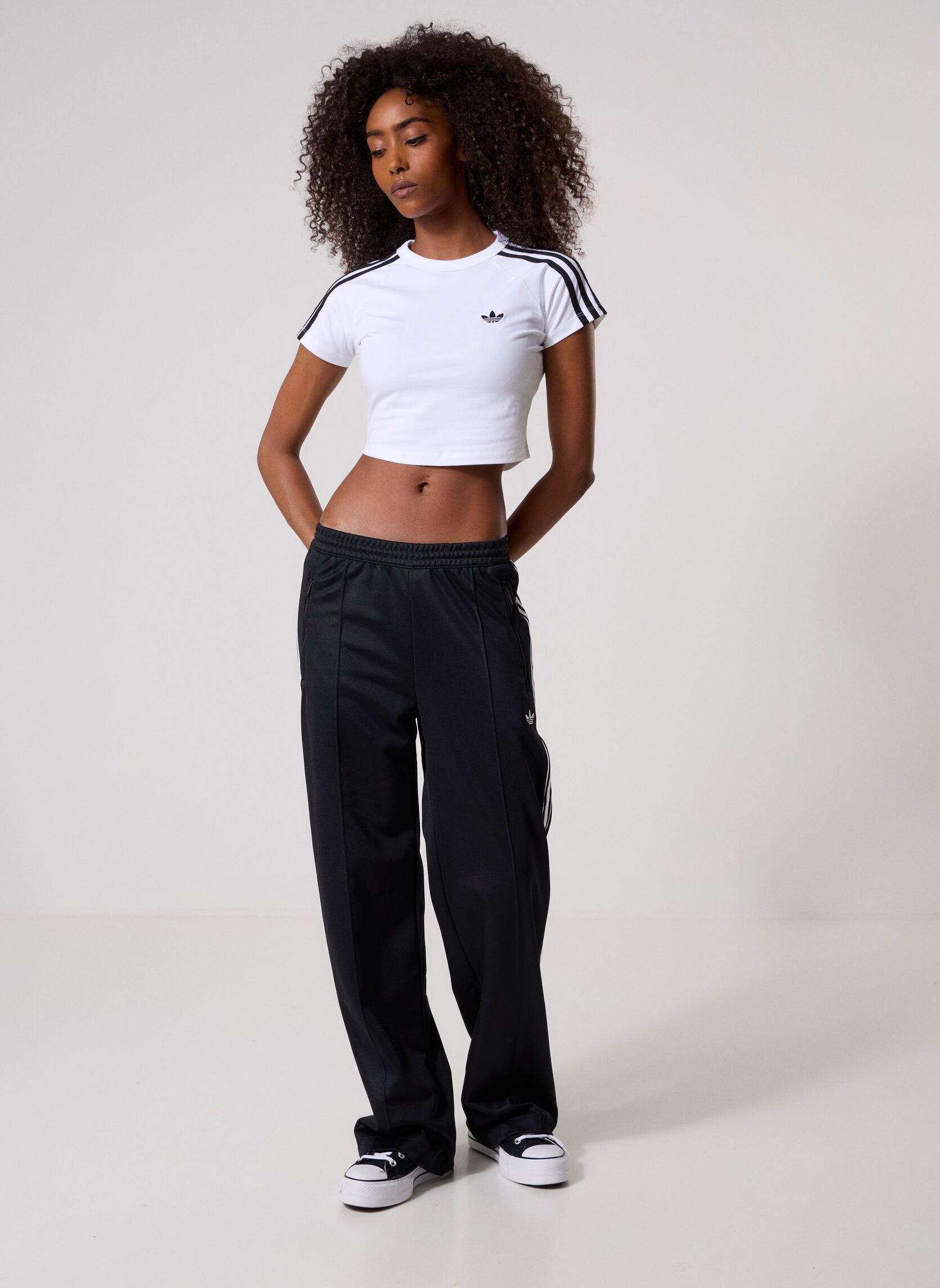 T-shirts SST BABY TEE dames wit adidas originals T-shirts SST BABY TEE dames wit WHITE/WHITE/BLACK
