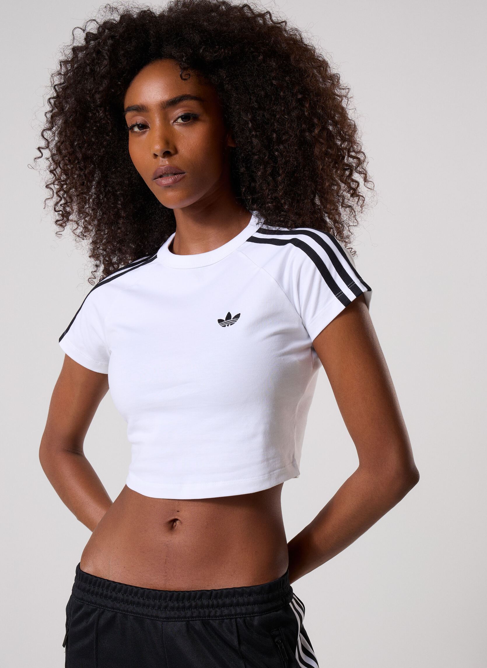 T-shirts SST BABY TEE dames wit adidas originals T-shirts SST BABY TEE dames wit WHITE/WHITE/BLACK