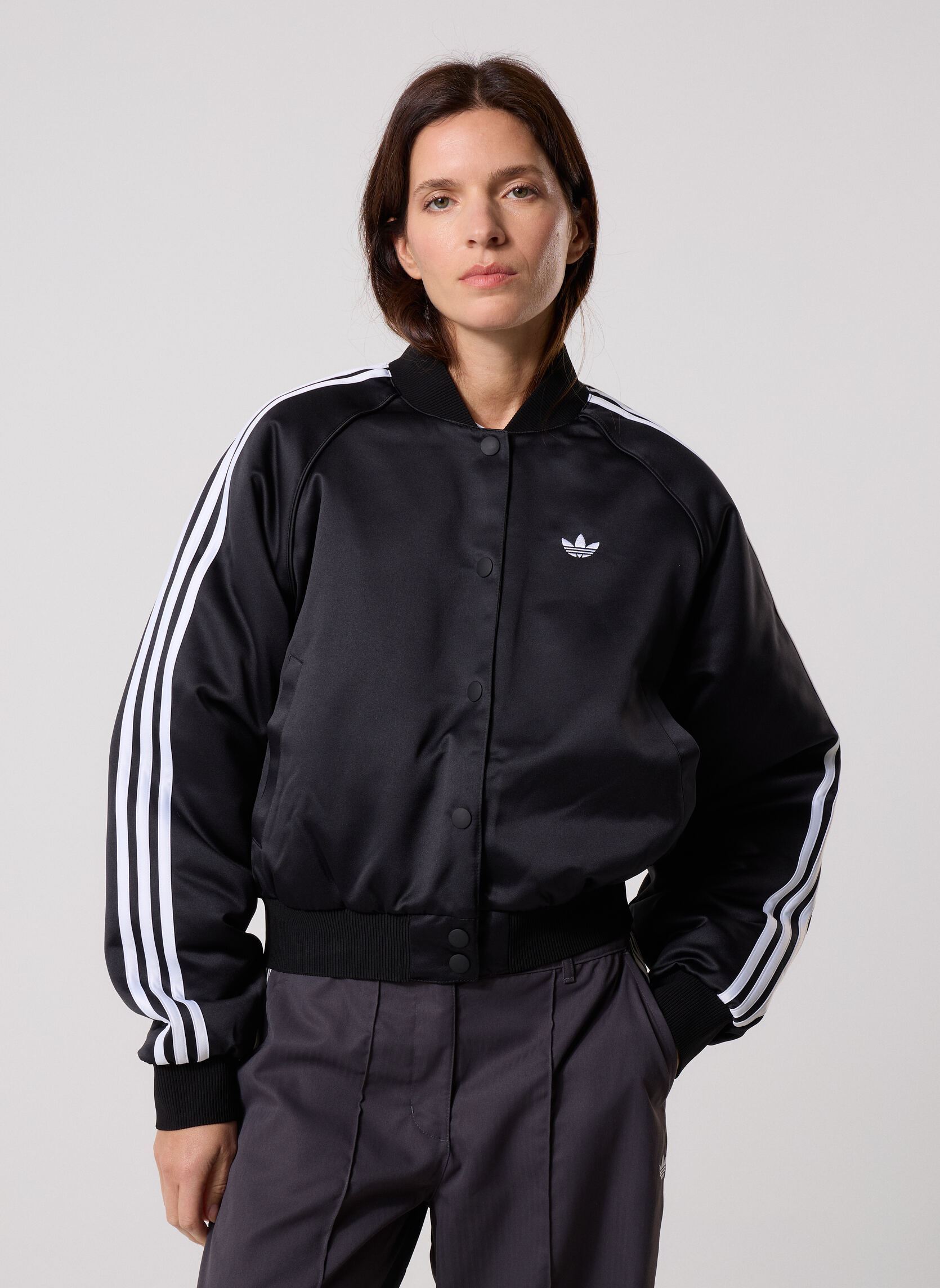 Bomber adidas Satin SST Bomber Jacket / / Three - vue 6