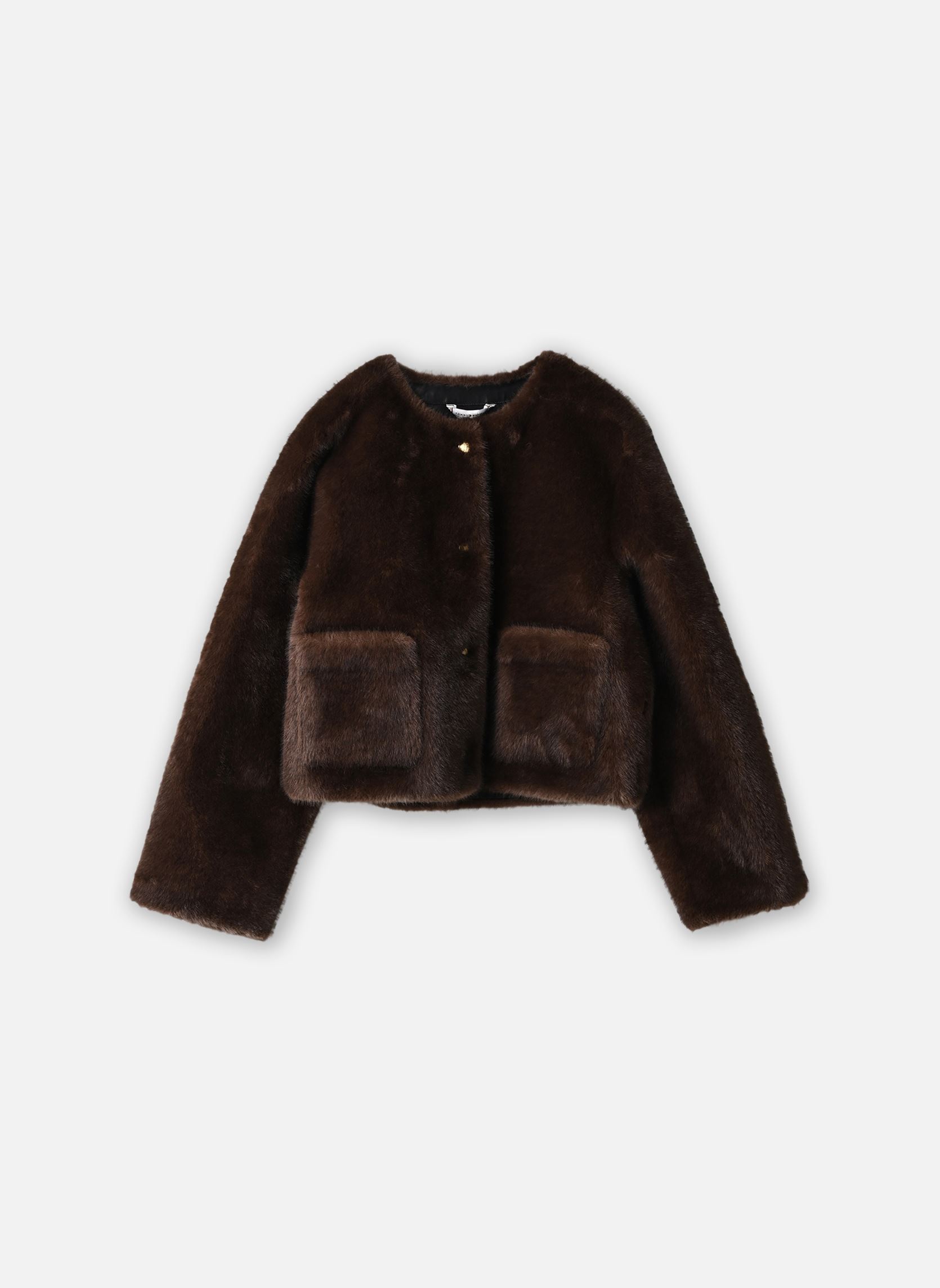 Vestes et manteaux Fake Fur Jacket femme marron Tommy Hilfiger Vestes et manteaux Fake Fur Jacket femme marron CHOCOLATE