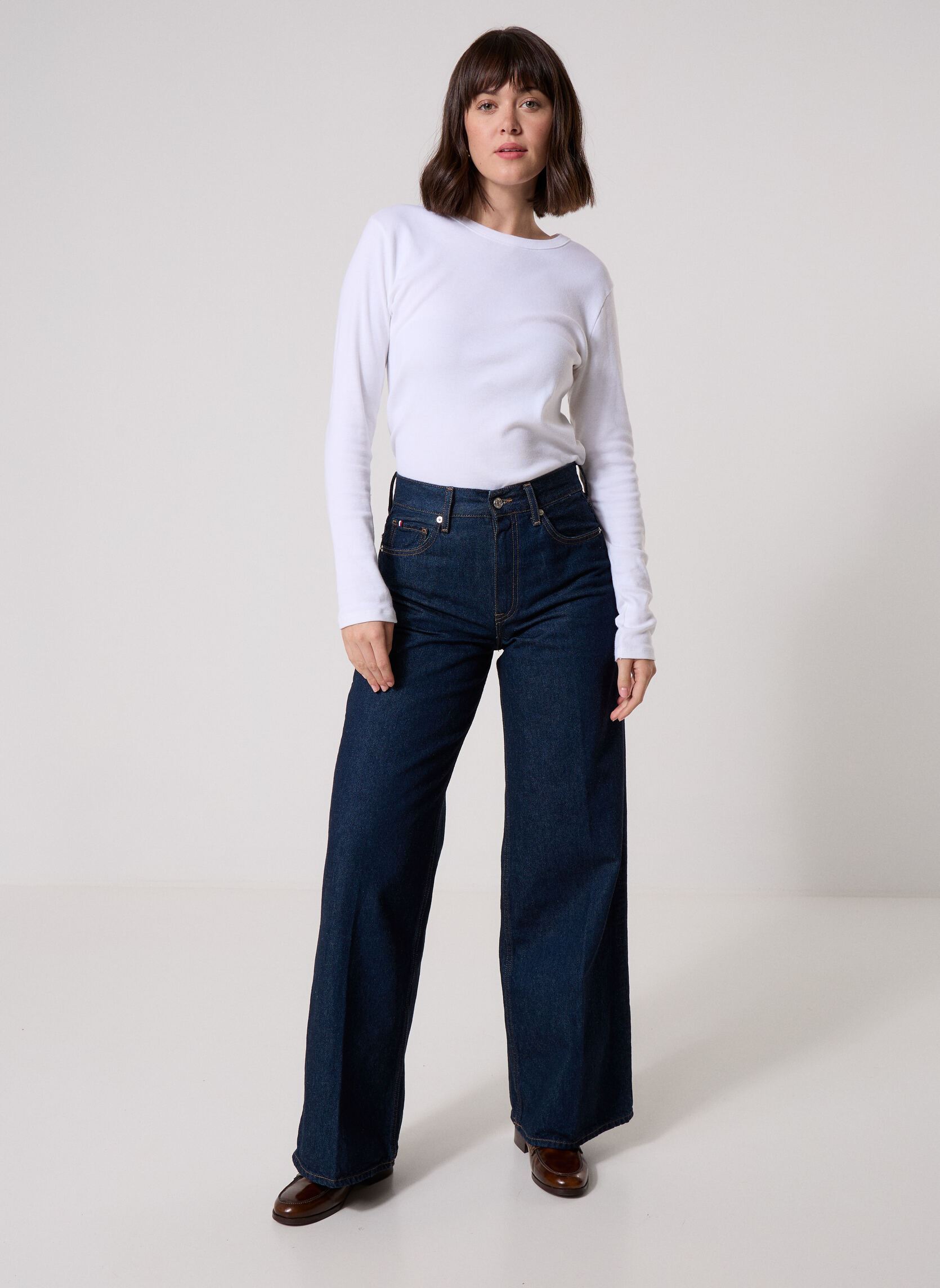 Jeans Indie High Rise Wide damen marineblau Tommy Hilfiger Jeans Indie High Rise Wide damen marineblau RINSE NEW DOREEN