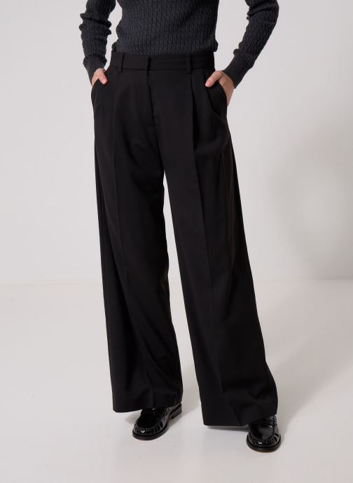 Tommy Hilfiger Pantalons Timeless Wool Wide Pant femme noir
