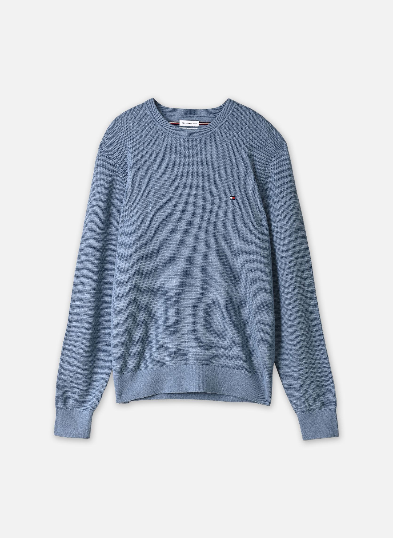 Pulls Pima Coton Structure homme bleu Tommy Hilfiger Pulls Pima Coton Structure homme bleu BRISK BLUE HEATHER