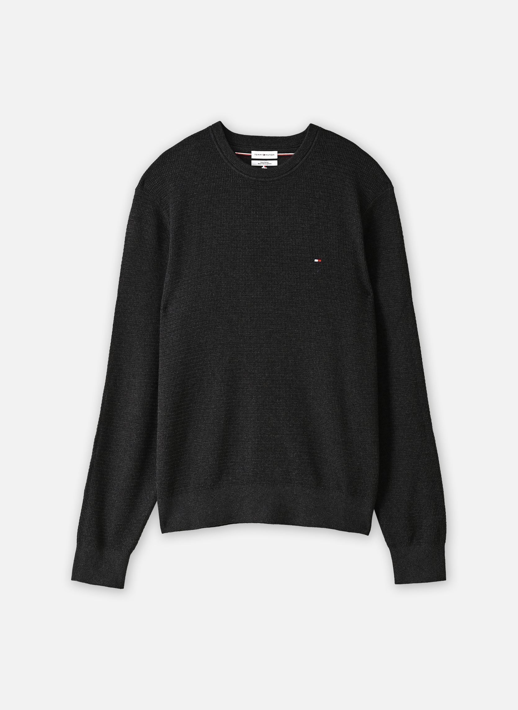 Pulls Pima Coton Structure homme gris Tommy Hilfiger Pulls Pima Coton Structure homme gris DARK GREY HEATHER