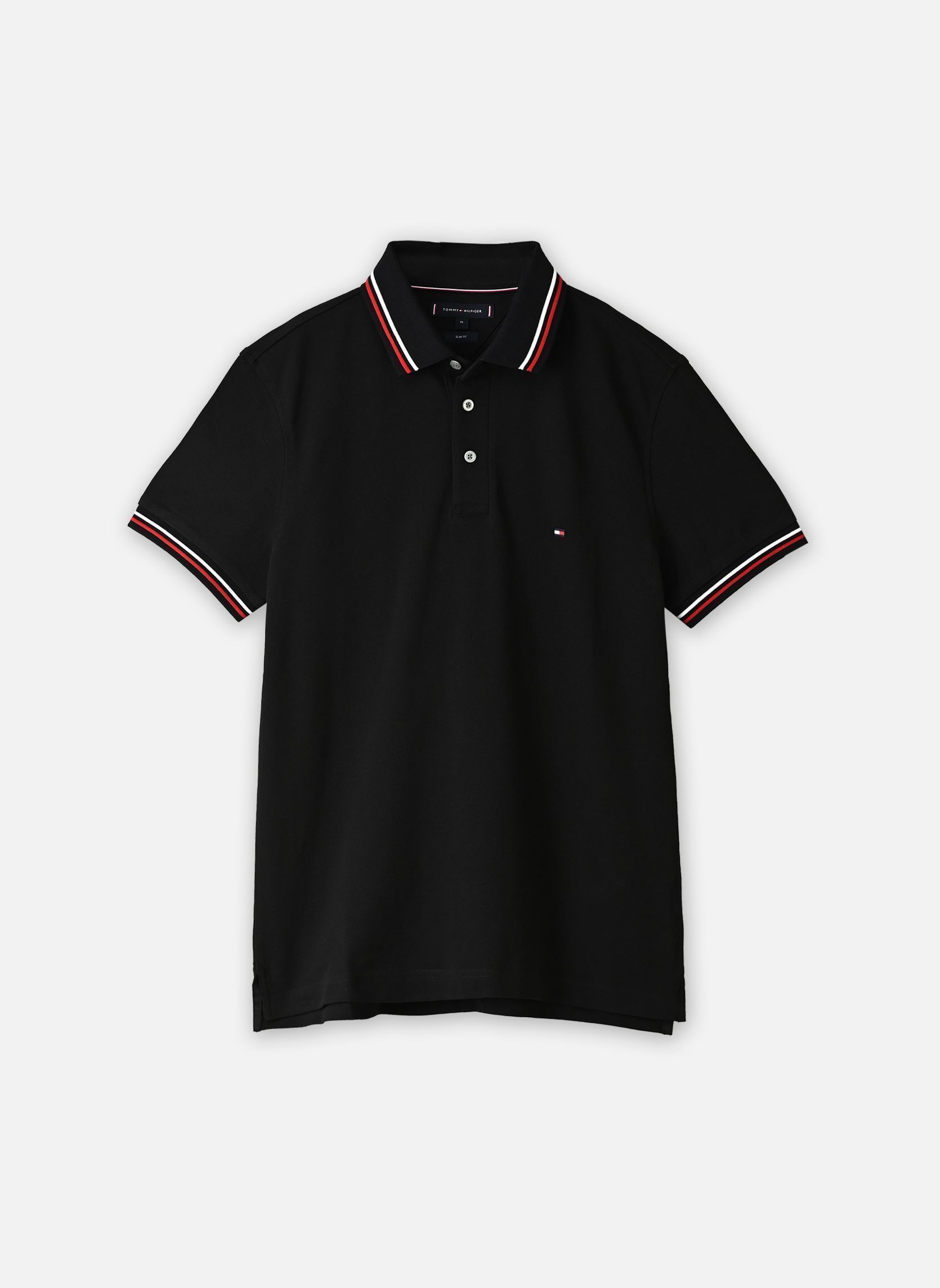 Polos Tipped Slim Fit Polo homme noir Tommy Hilfiger Polos Tipped Slim Fit Polo homme noir BLACK