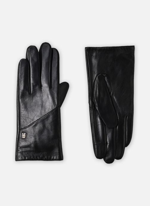 Tommy Hilfiger Gants et mitaines Th Elevated Chic Leather femme noir