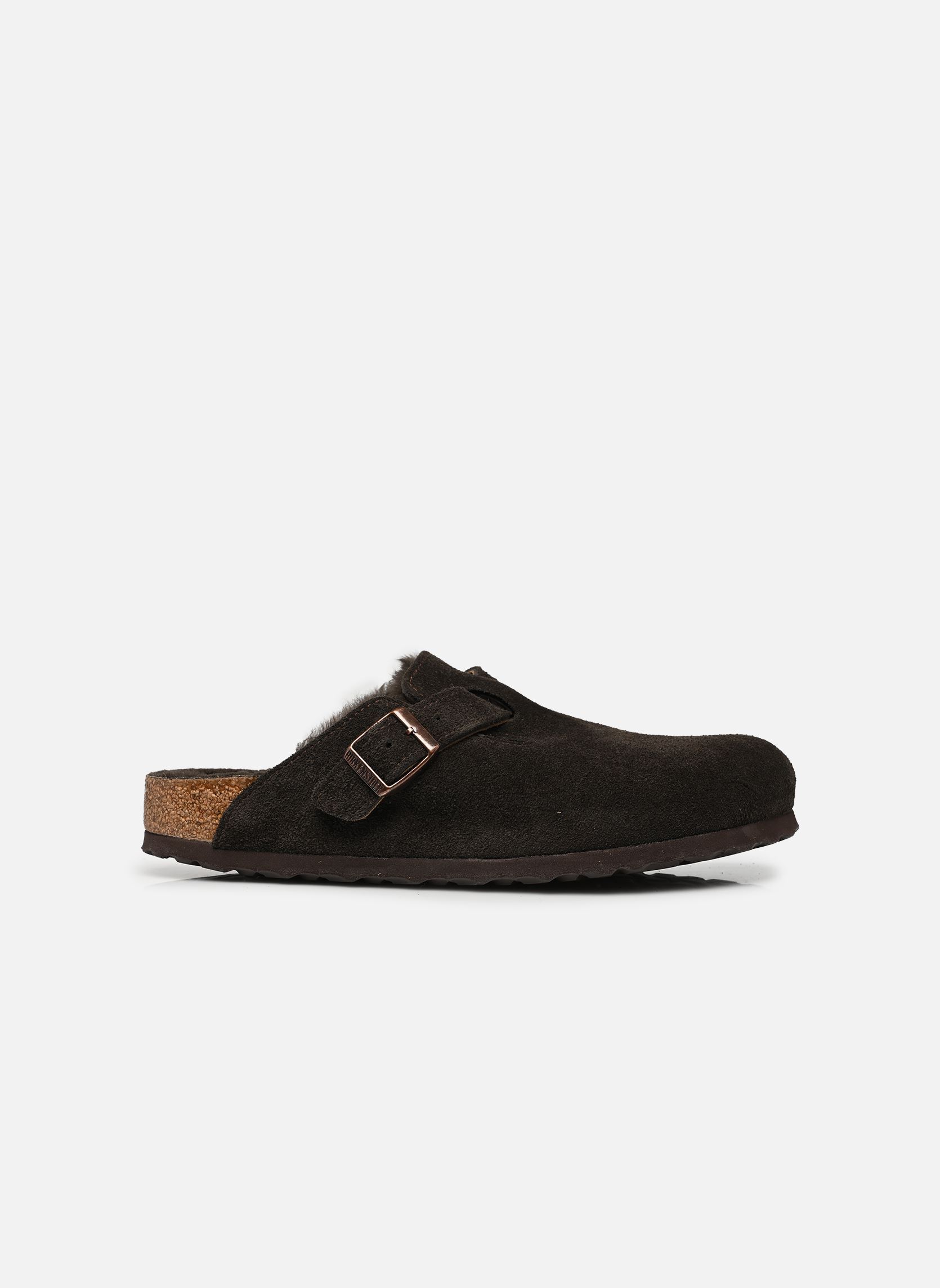 Mules et sabots Boston Shearling Suede - Narrow femme marron Birkenstock Mules et sabots Boston Shearling Suede - Narrow femme marron MOCCA