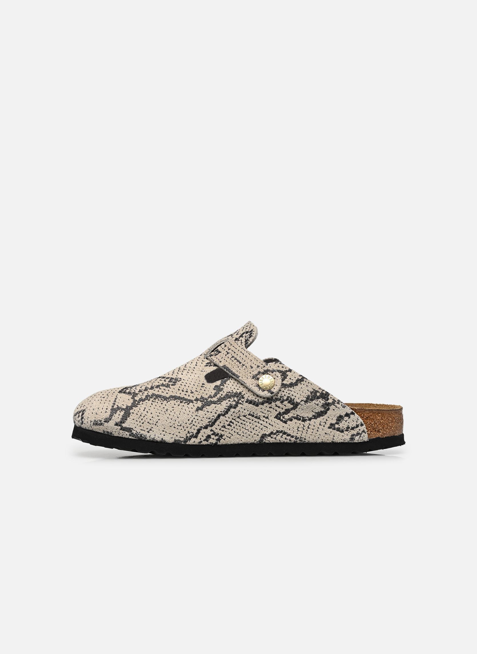Mules et sabots Boston Print Suede - Narrow femme beige Birkenstock Mules et sabots Boston Print Suede - Narrow femme beige OYSTER