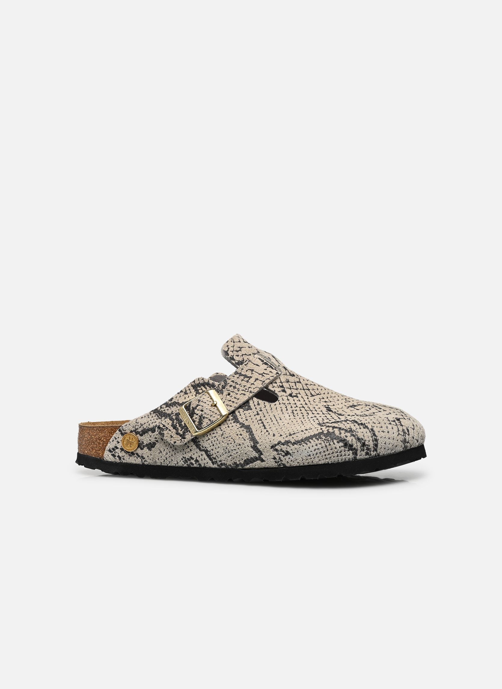 Mules et sabots Boston Print Suede - Narrow femme beige Birkenstock Mules et sabots Boston Print Suede - Narrow femme beige OYSTER