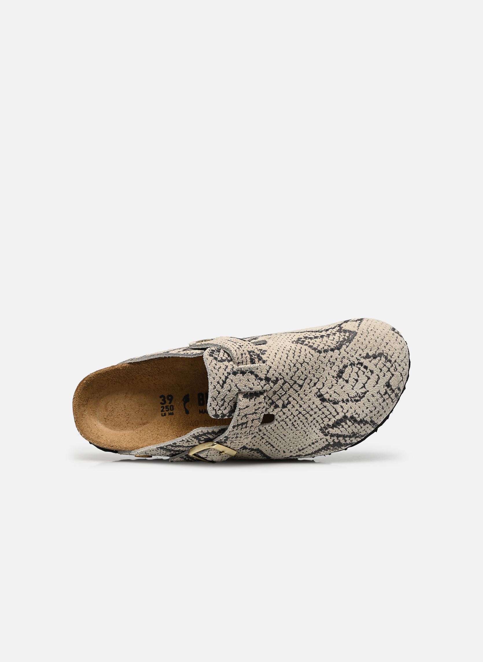 Mules et sabots Boston Print Suede - Narrow femme beige Birkenstock Mules et sabots Boston Print Suede - Narrow femme beige OYSTER