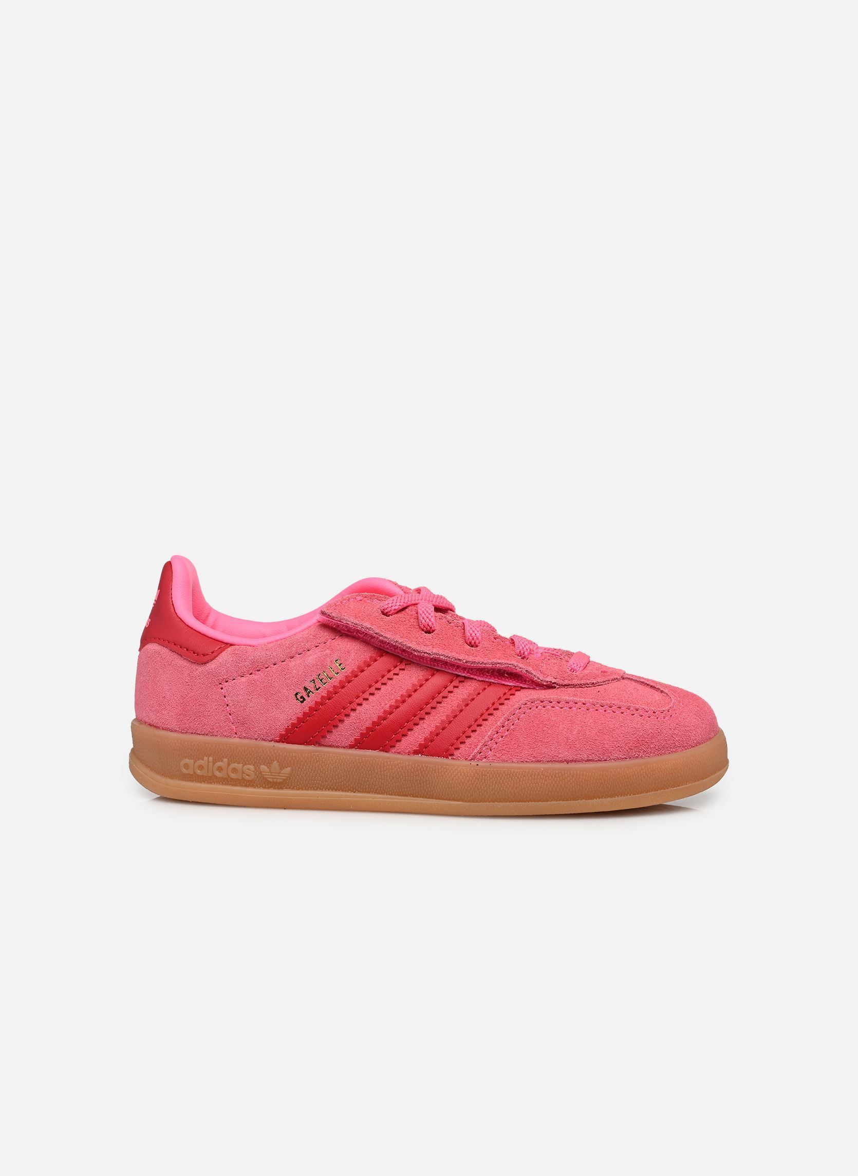 Baskets basses GAZELLE INDOOR CF E fille rose adidas originals Baskets basses GAZELLE INDOOR CF E fille rose LUCPNK/TMVIRE/GOLDMT