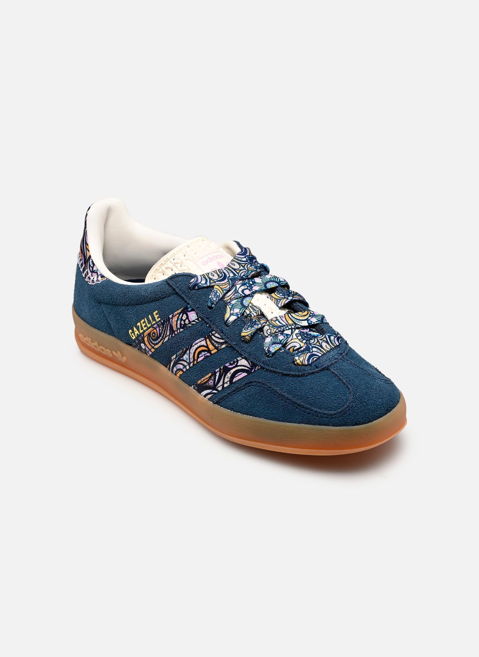 Niedrige Sneaker GAZELLE INDOOR J mädchen blau adidas originals Niedrige Sneaker GAZELLE INDOOR J mädchen blau NINDIG/ORCFUS/GUM2