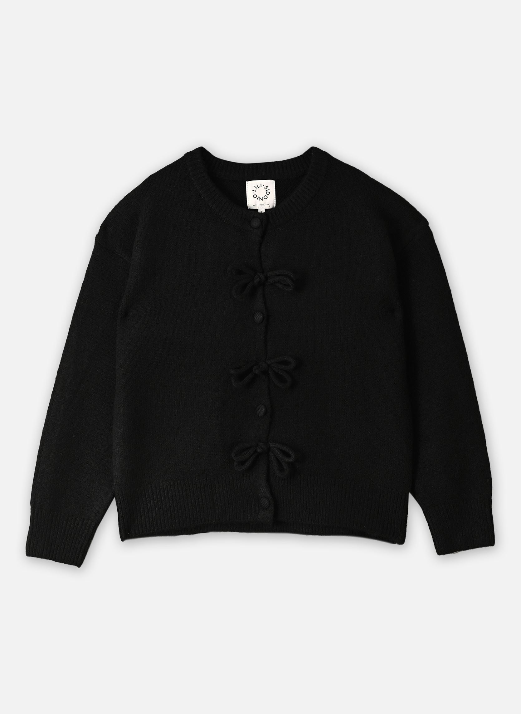 Gilets Young Ladies Knitted Cardigan-ML82EN femme noir Lili Sidonio Gilets Young Ladies Knitted Cardigan-ML82EN femme noir BLACK