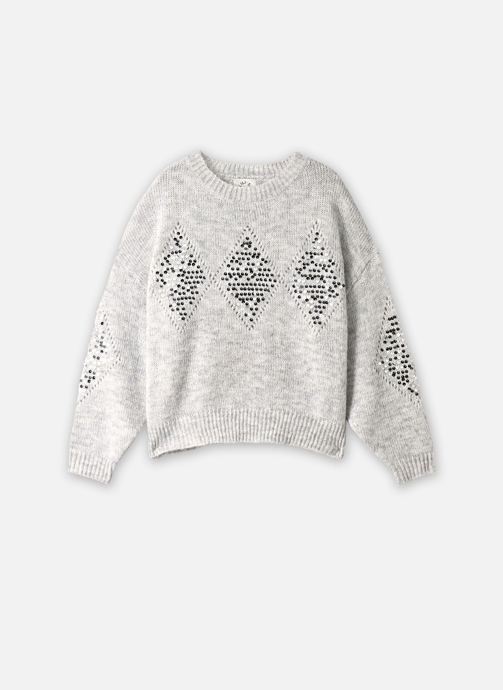 Pulls Young Ladies Knitted Sweater-TL529EN femme gris Lili Sidonio Pulls Young Ladies Knitted Sweater-TL529EN femme gris LIGHT ASH GREY