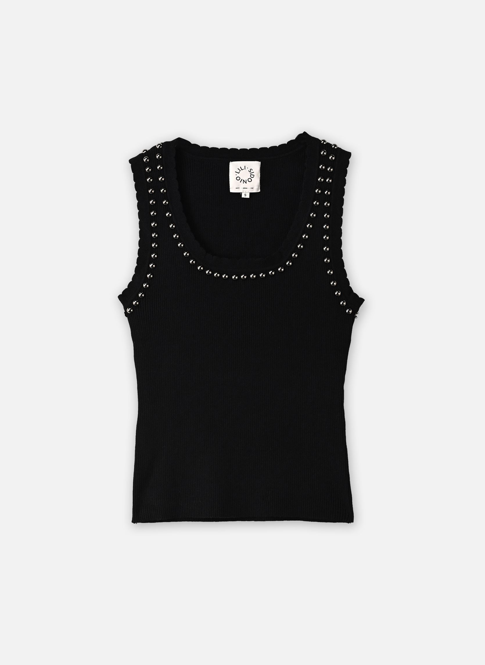 Tanktops Young Ladies Knitted Tank Top-EL1172EN damen schwarz Lili Sidonio Tanktops Young Ladies Knitted Tank Top-EL1172EN damen schwarz BLACK