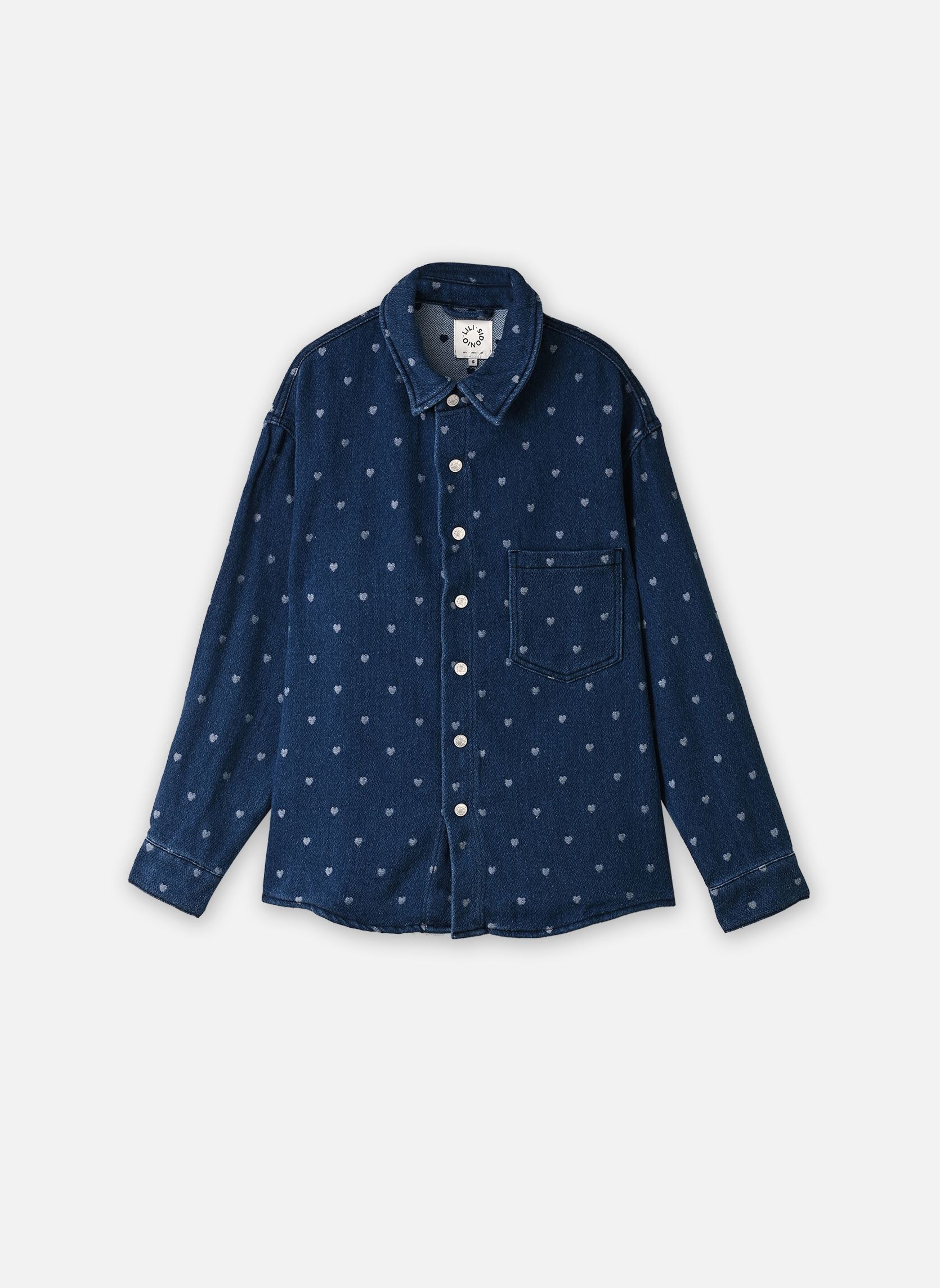 Hemden Young Ladies Woven Overshirt-EL1138EH dames blauw Lili Sidonio Hemden Young Ladies Woven Overshirt-EL1138EH dames blauw DENIM BLUE