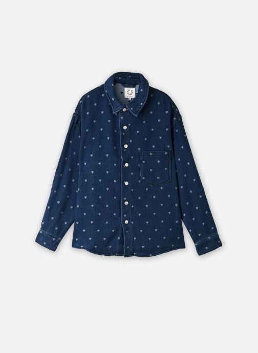 Lili Sidonio Hemden Young Ladies Woven Overshirt-EL1138EH dames blauw