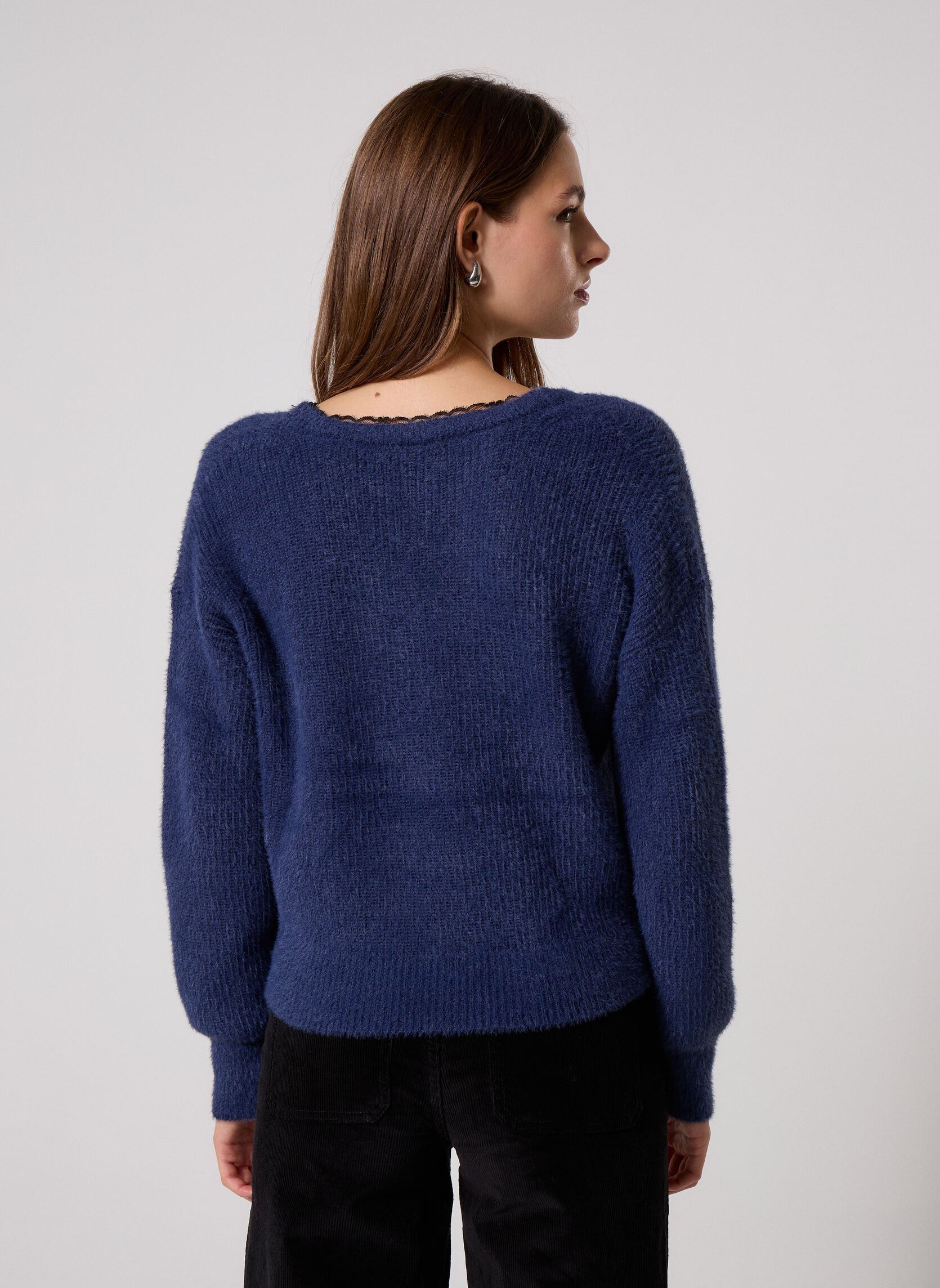 Pulls Ladies Knitted Sweater-E1190EN femme bleu Molly Bracken Pulls Ladies Knitted Sweater-E1190EN femme bleu NAVY BLUE