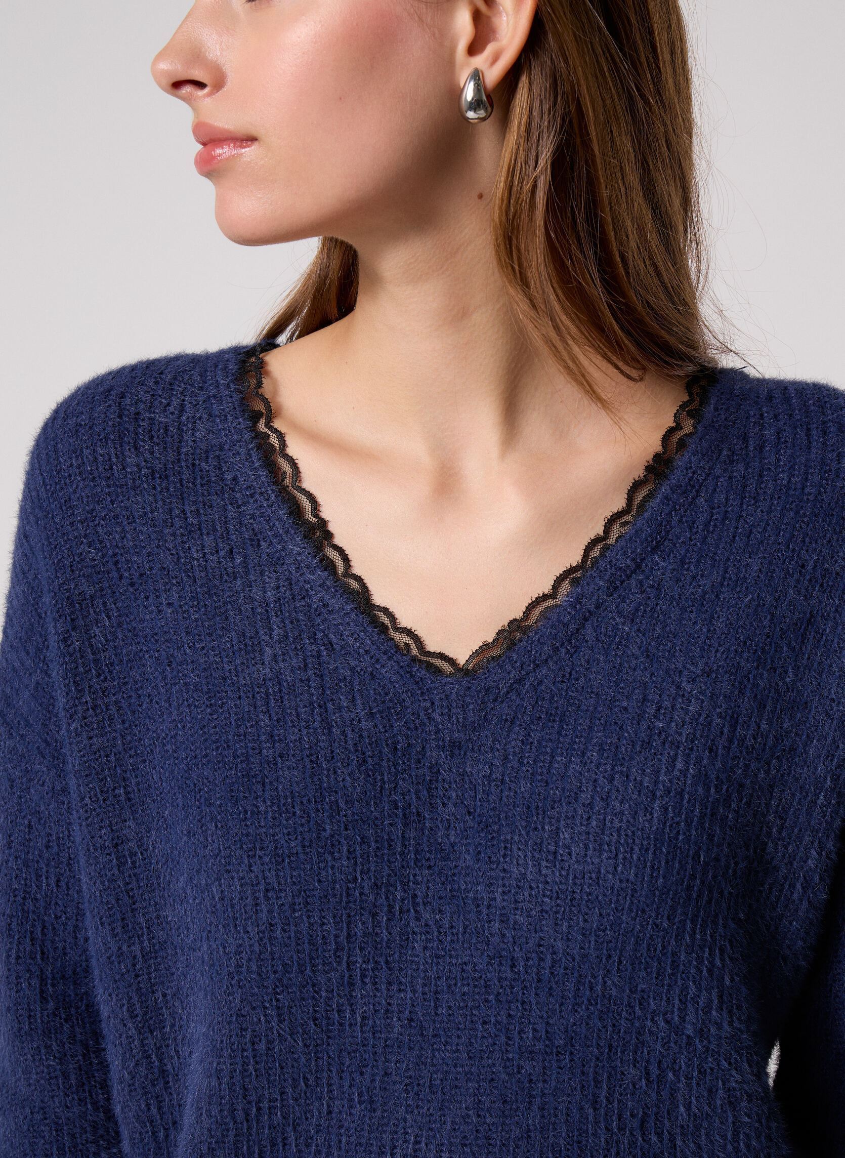 Pulls Ladies Knitted Sweater-E1190EN femme bleu Molly Bracken Pulls Ladies Knitted Sweater-E1190EN femme bleu NAVY BLUE