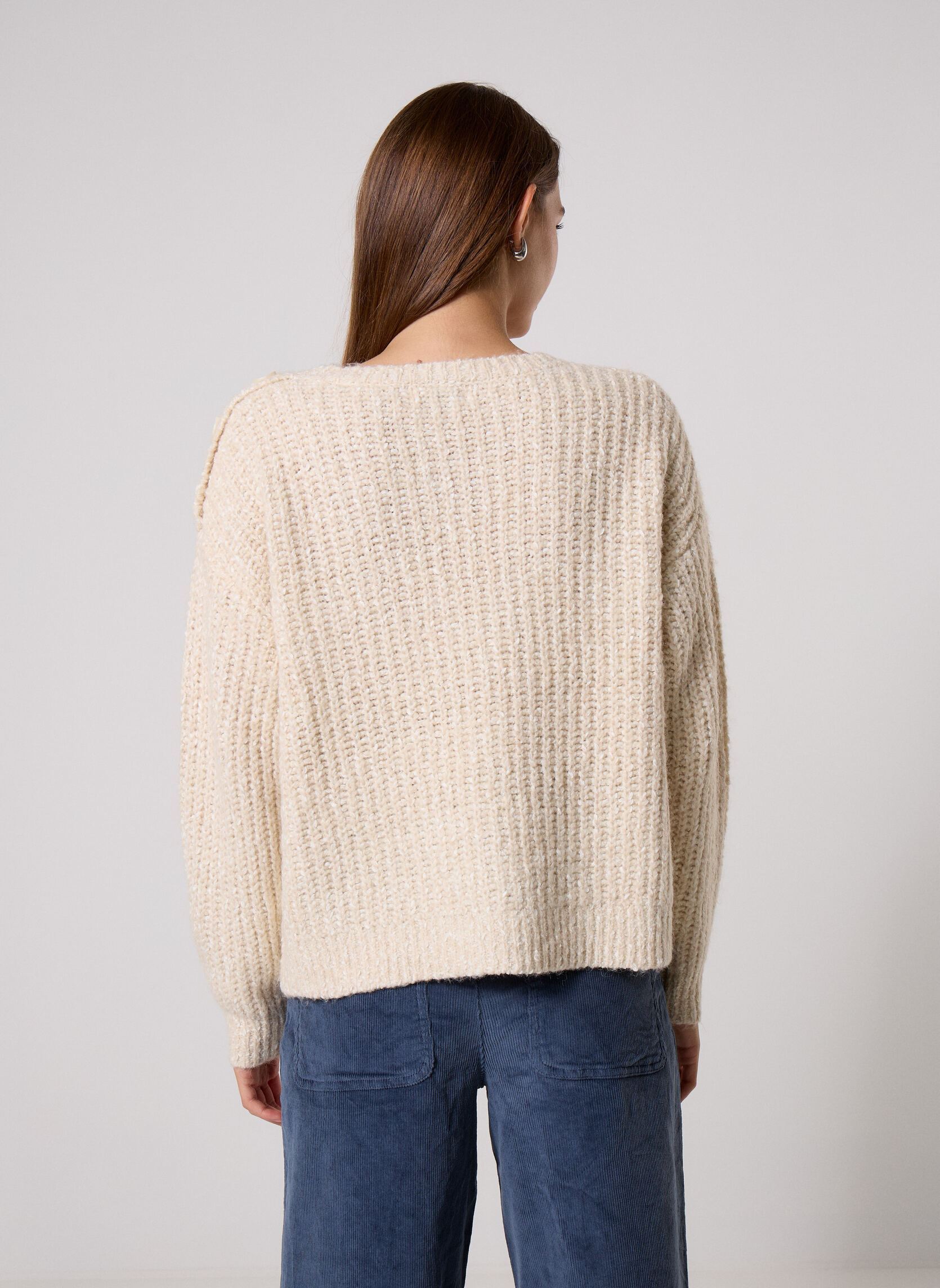Pulls Ladies Knitted Sweater-LA2037EN femme beige Molly Bracken Pulls Ladies Knitted Sweater-LA2037EN femme beige CREAM
