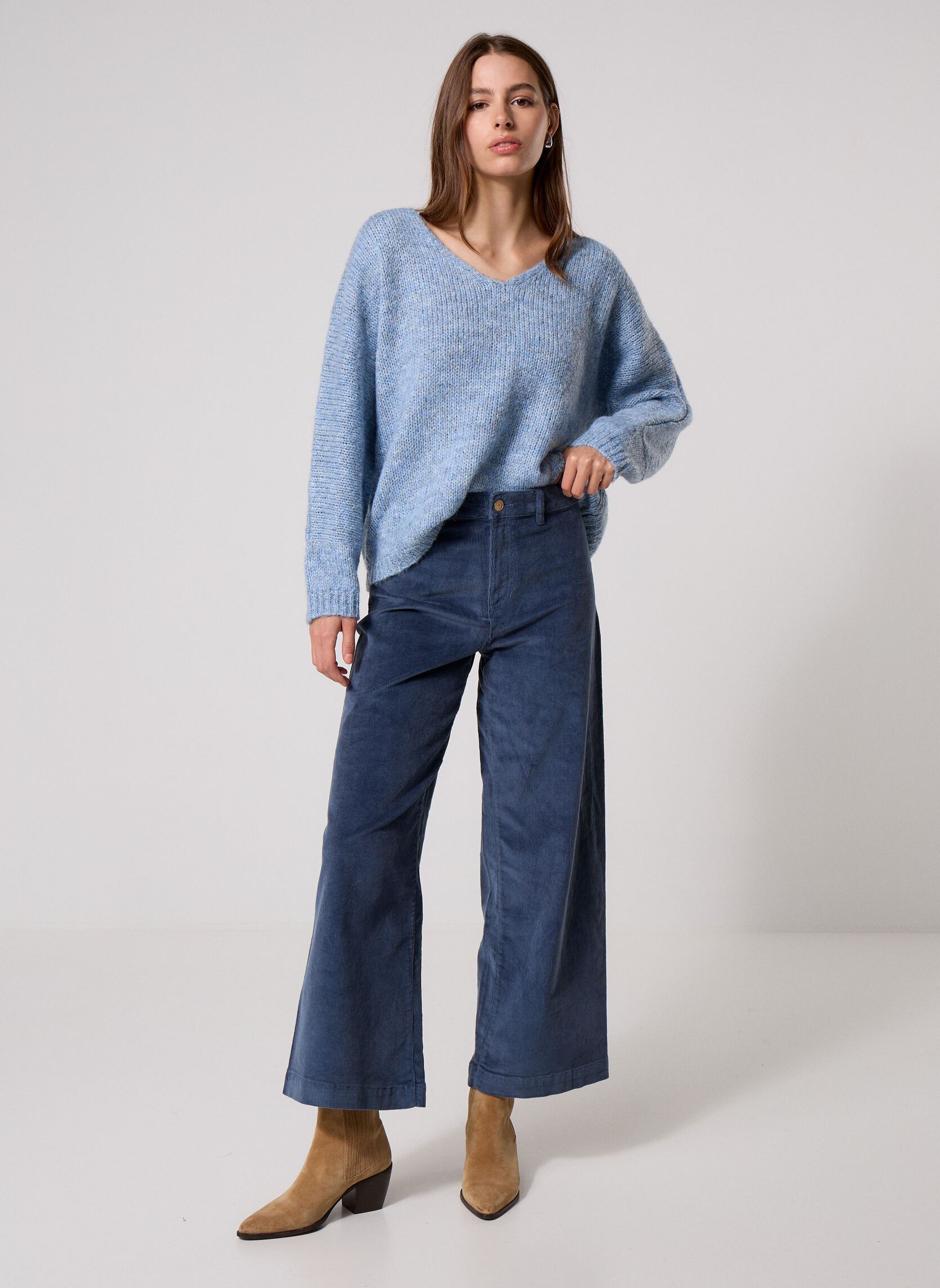 Pulls Ladies Knitted Sweater-LAS149EN femme bleu Molly Bracken Pulls Ladies Knitted Sweater-LAS149EN femme bleu DENIM BLUE