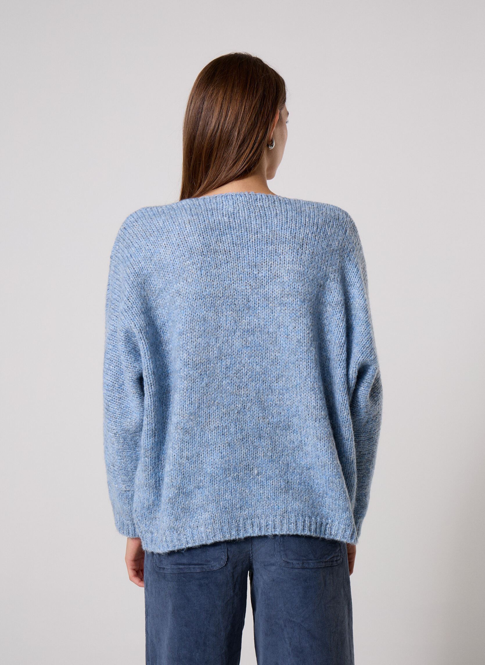 Pulls Ladies Knitted Sweater-LAS149EN femme bleu Molly Bracken Pulls Ladies Knitted Sweater-LAS149EN femme bleu DENIM BLUE