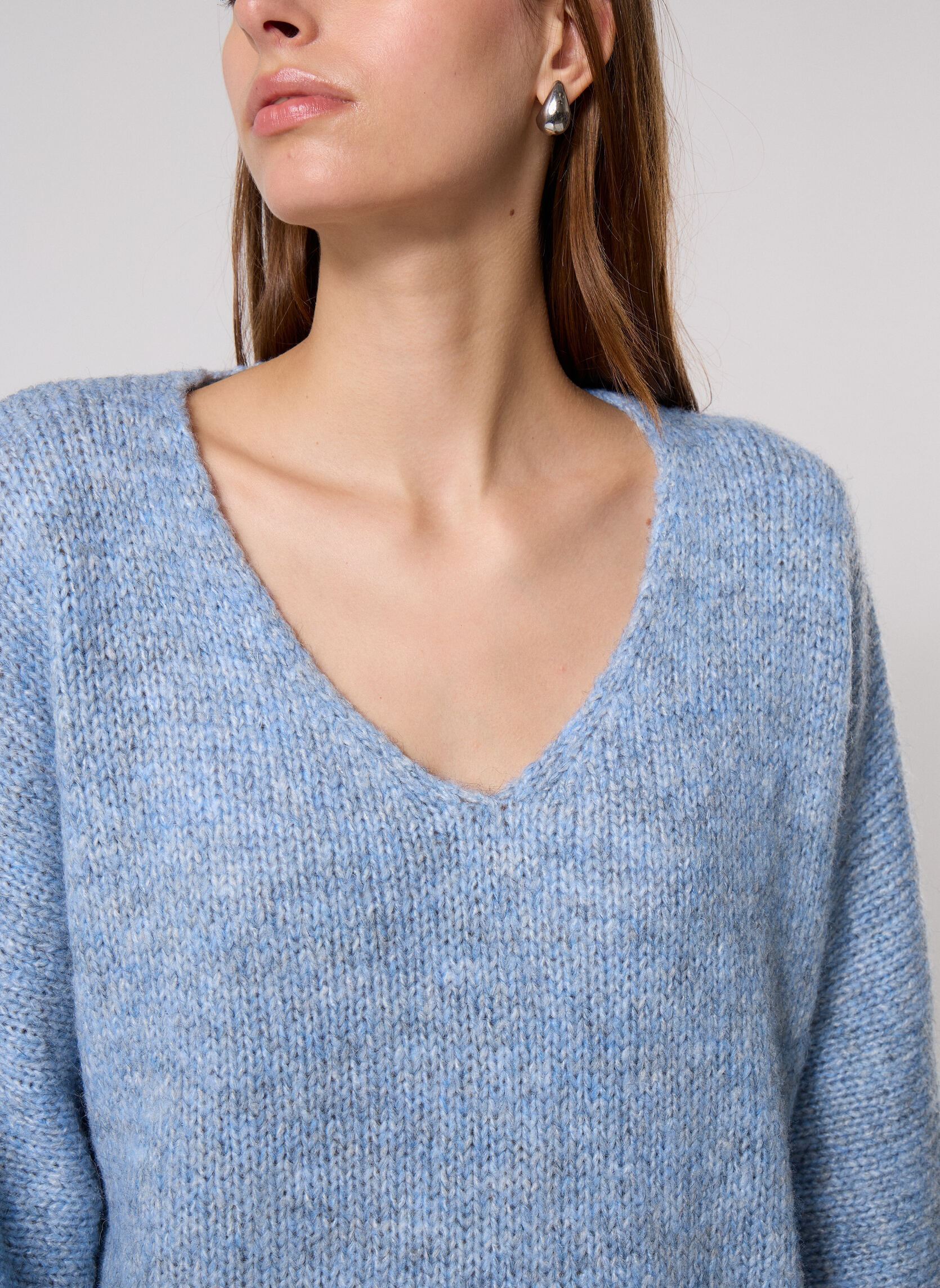 Pulls Ladies Knitted Sweater-LAS149EN femme bleu Molly Bracken Pulls Ladies Knitted Sweater-LAS149EN femme bleu DENIM BLUE