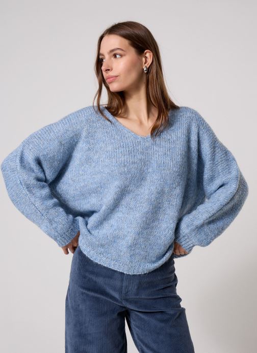 Molly Bracken Truien Ladies Knitted Sweater-LAS149EN dames blauw