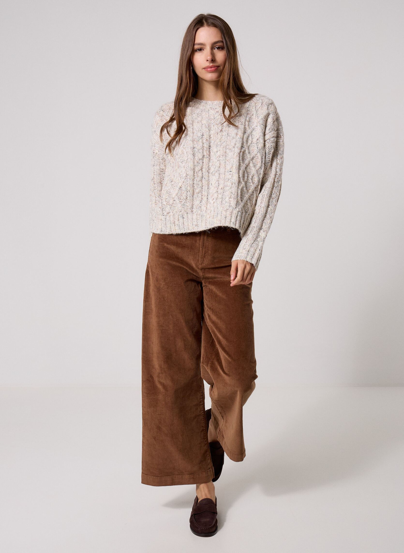 Pulls Ladies Knitted Sweater-T2339EH femme beige Molly Bracken Pulls Ladies Knitted Sweater-T2339EH femme beige OFFWHITE