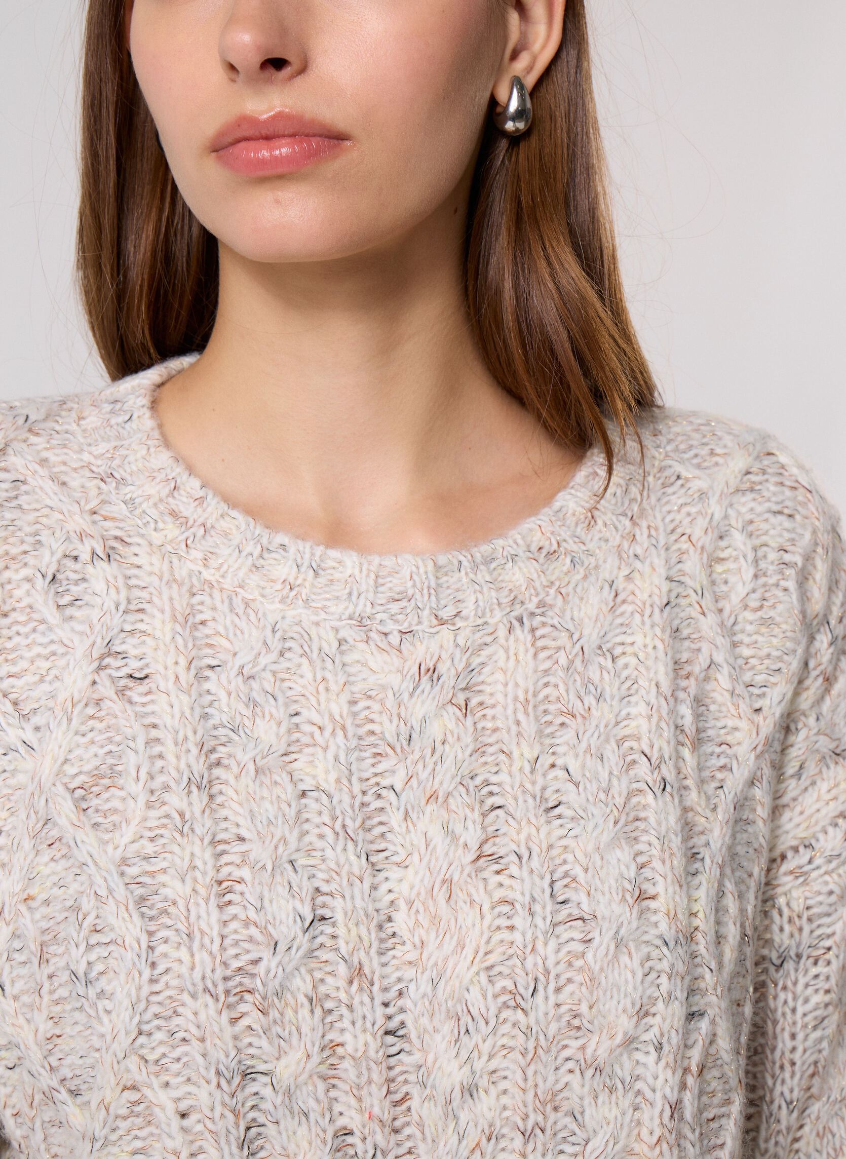 Pulls Ladies Knitted Sweater-T2339EH femme beige Molly Bracken Pulls Ladies Knitted Sweater-T2339EH femme beige OFFWHITE