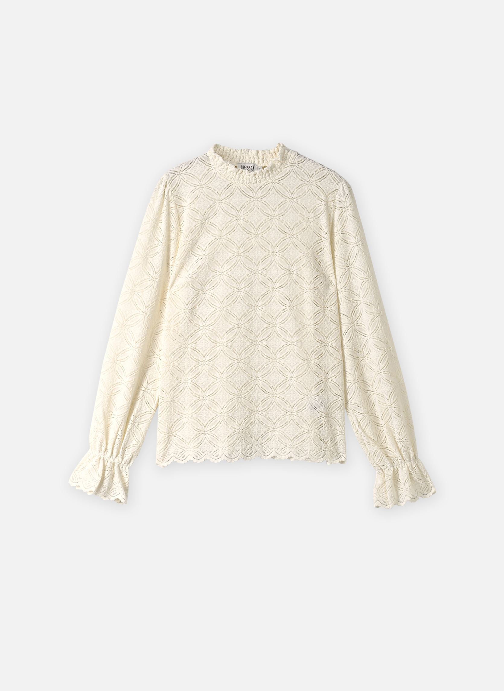 Tops Ladies Knitted Top-P1901EH dames wit Molly Bracken Tops Ladies Knitted Top-P1901EH dames wit OFFWHITE