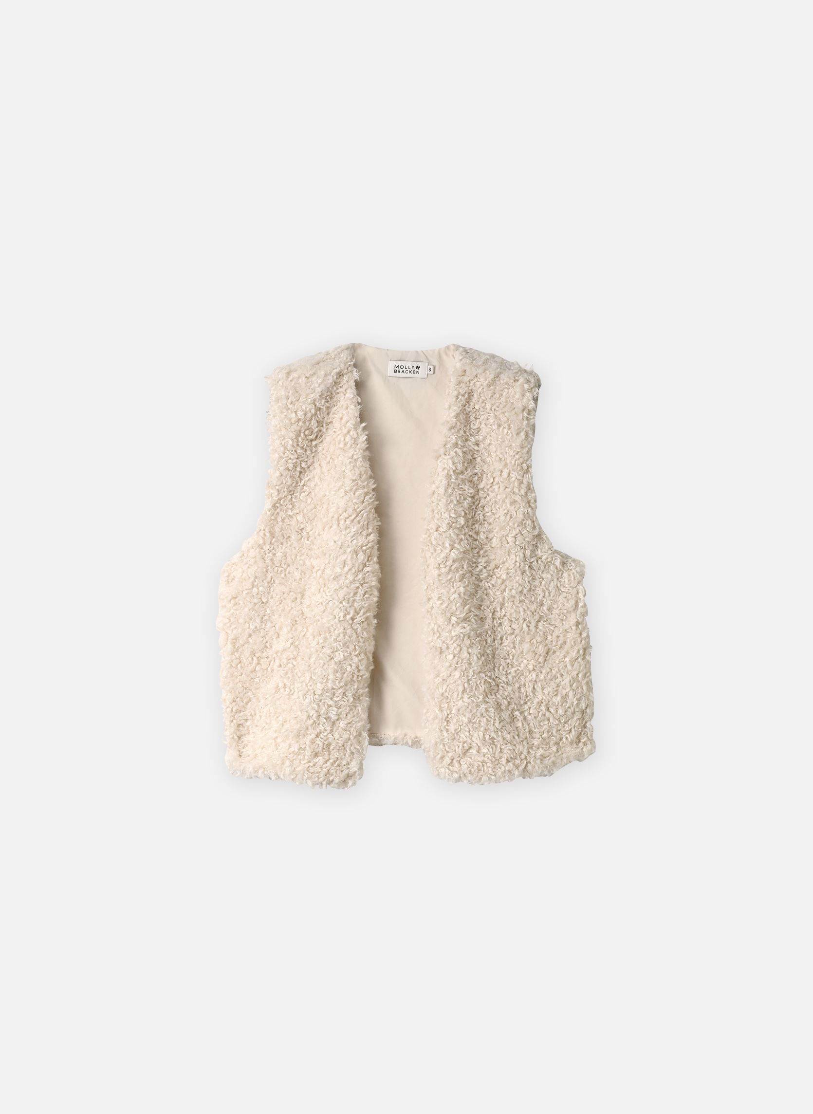 Jacken und Mäntel Ladies Woven Sleeveless Jacket-P1716AEH damen weiß Molly Bracken Jacken und Mäntel Ladies Woven Sleeveless Jacket-P1716AEH damen weiß OFFWHITE