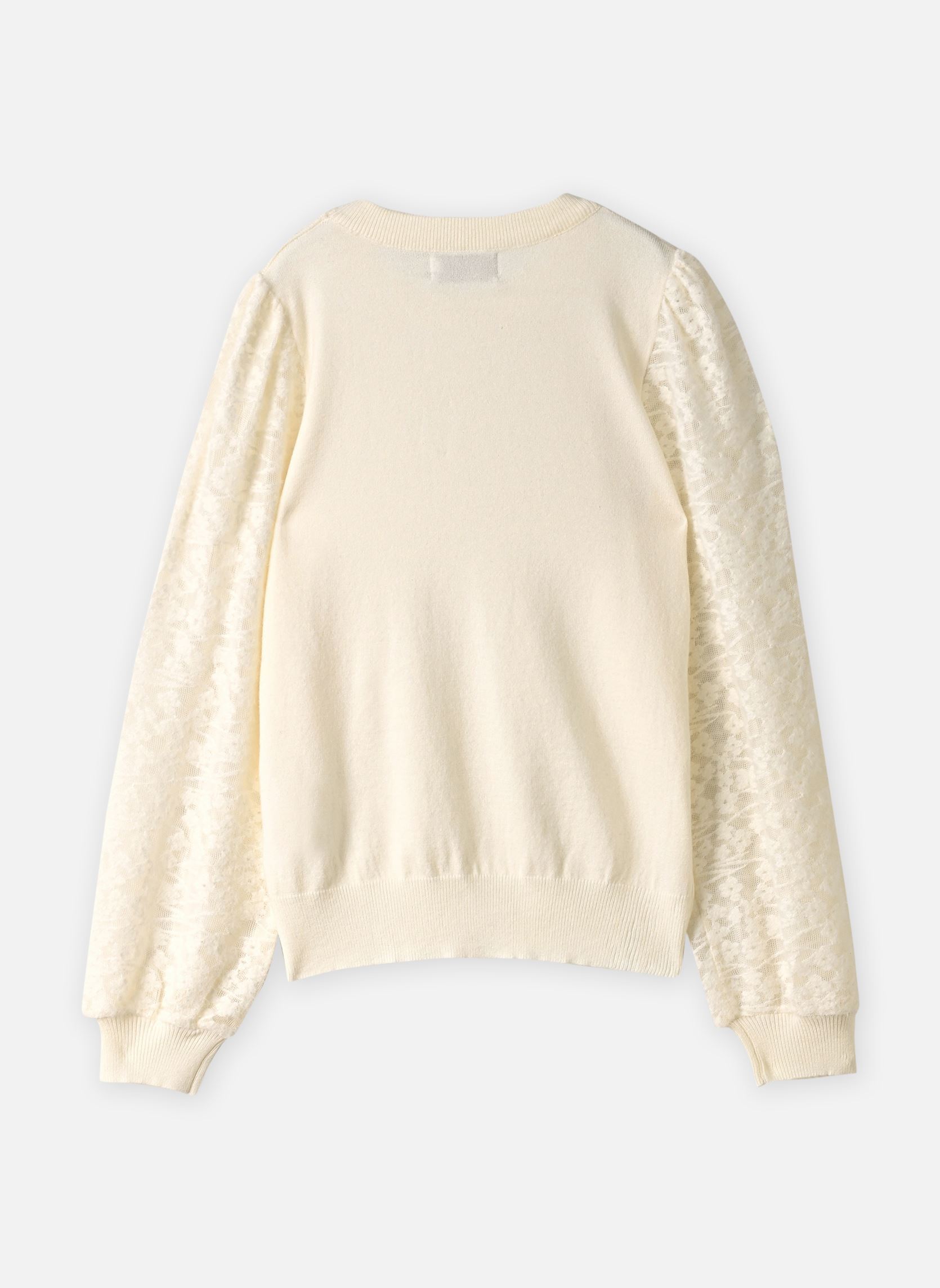 Pulls Girls Knitted Sweater-MLAF114EH fille blanc Molly Bracken Pulls Girls Knitted Sweater-MLAF114EH fille blanc OFFWHITE