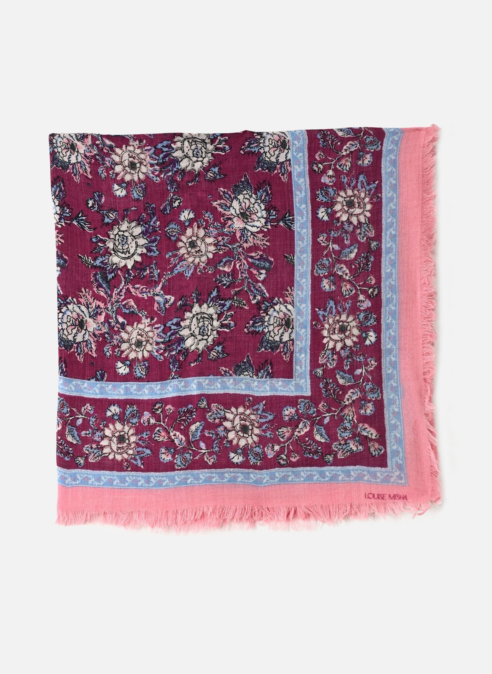Echarpes et foulards Mekness femme bordeaux Louise Misha Echarpes et foulards Mekness femme bordeaux BURGUNDY DAHLIA DREAM