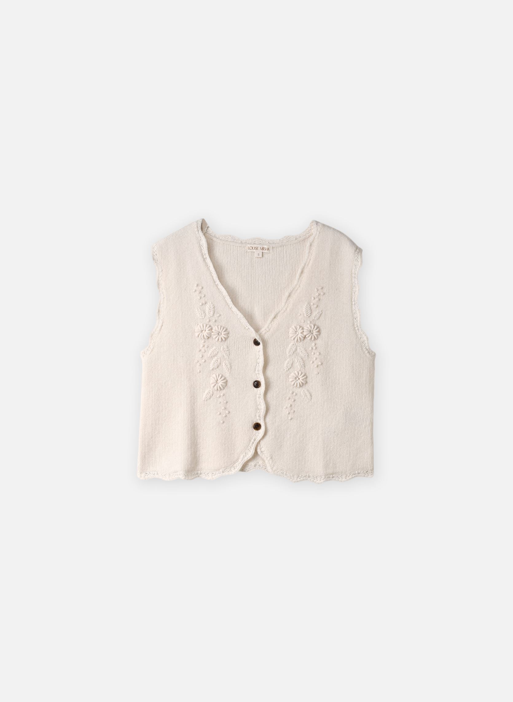 Gilets Sayam femme blanc Louise Misha Gilets Sayam femme blanc CREAM