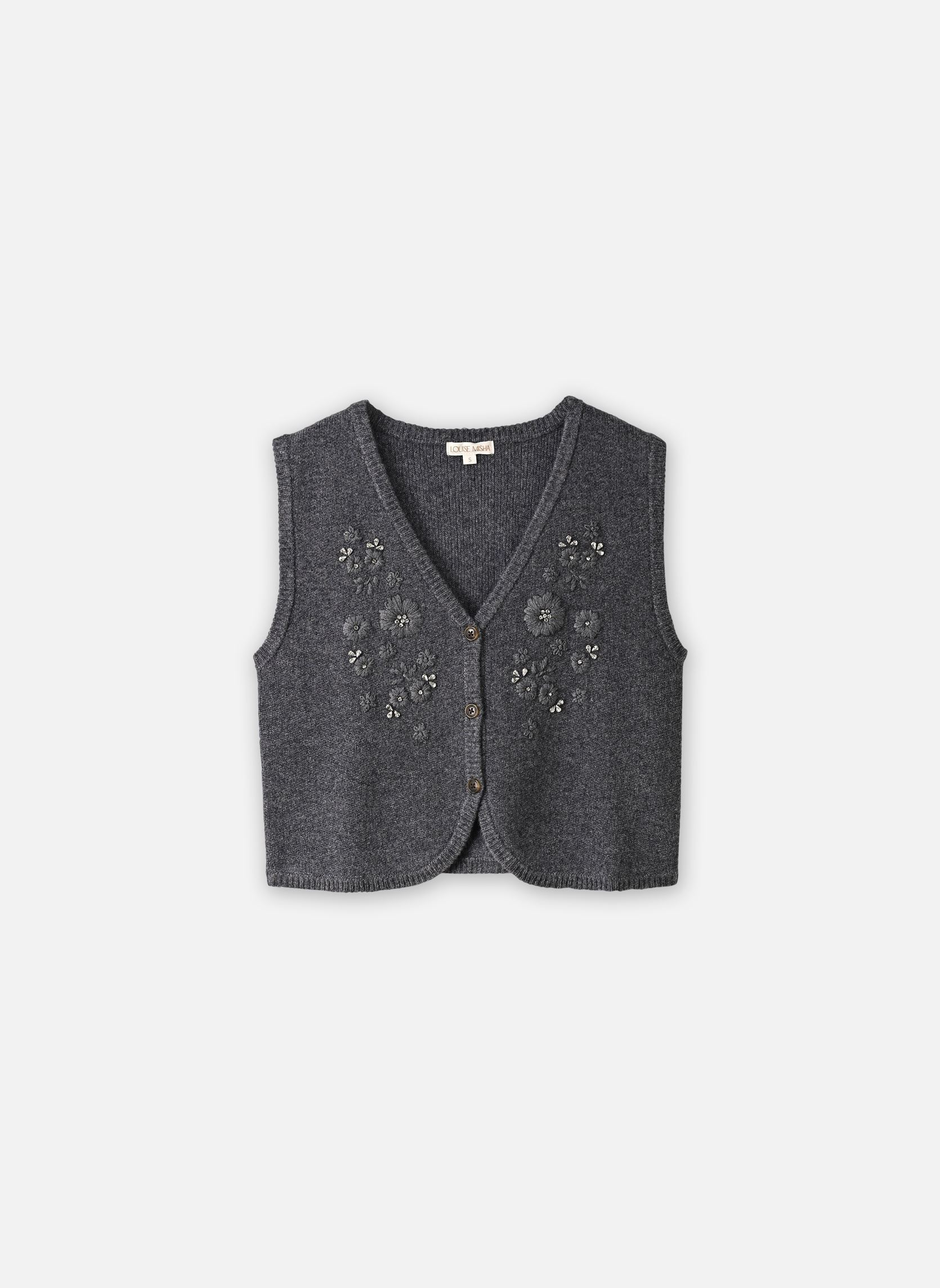 Gilets Sayama femme gris Louise Misha Gilets Sayama femme gris DARK GREY