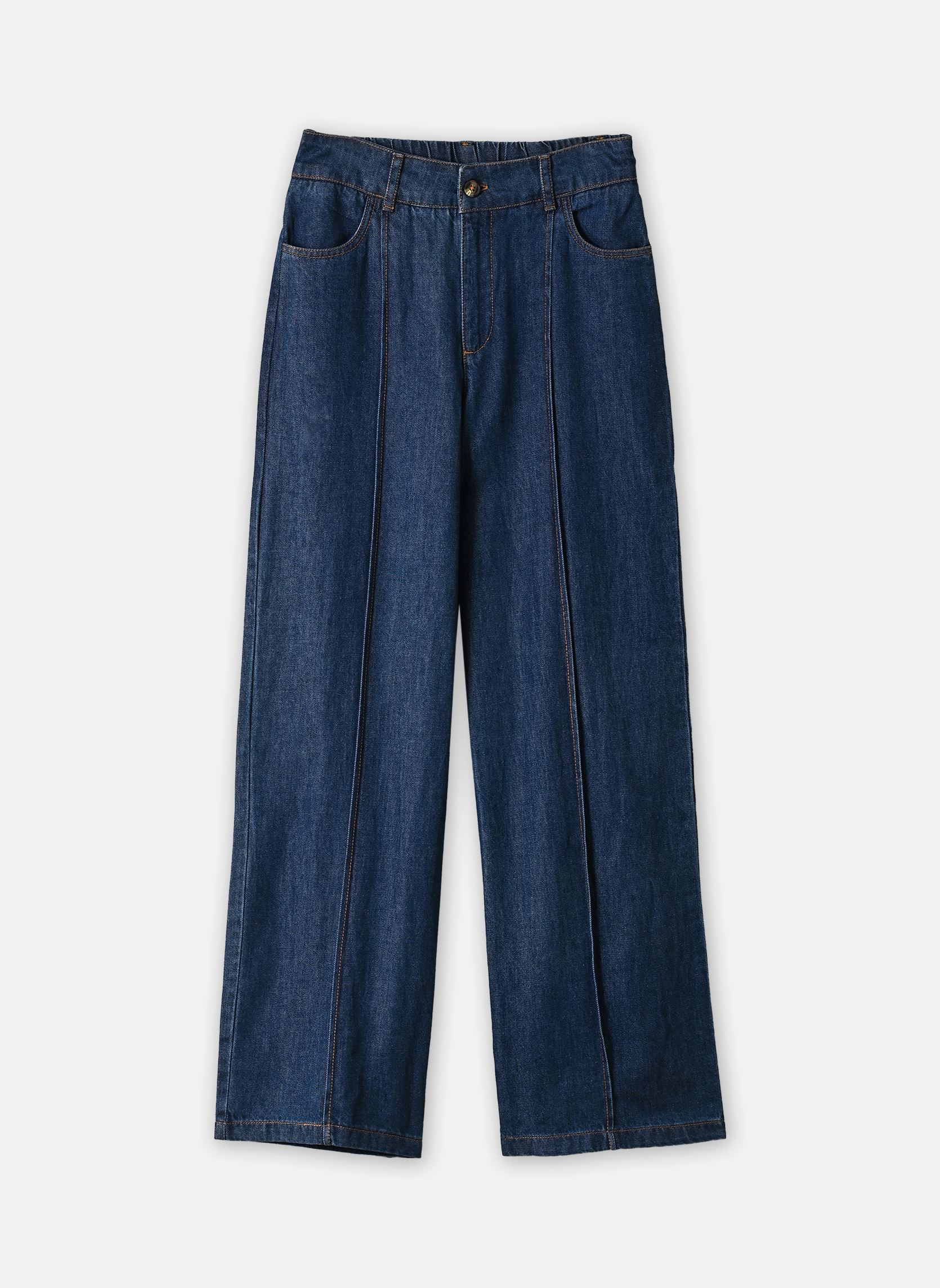 Wijde broeken Zina dames blauw Louise Misha Wijde broeken Zina dames blauw INDIGO