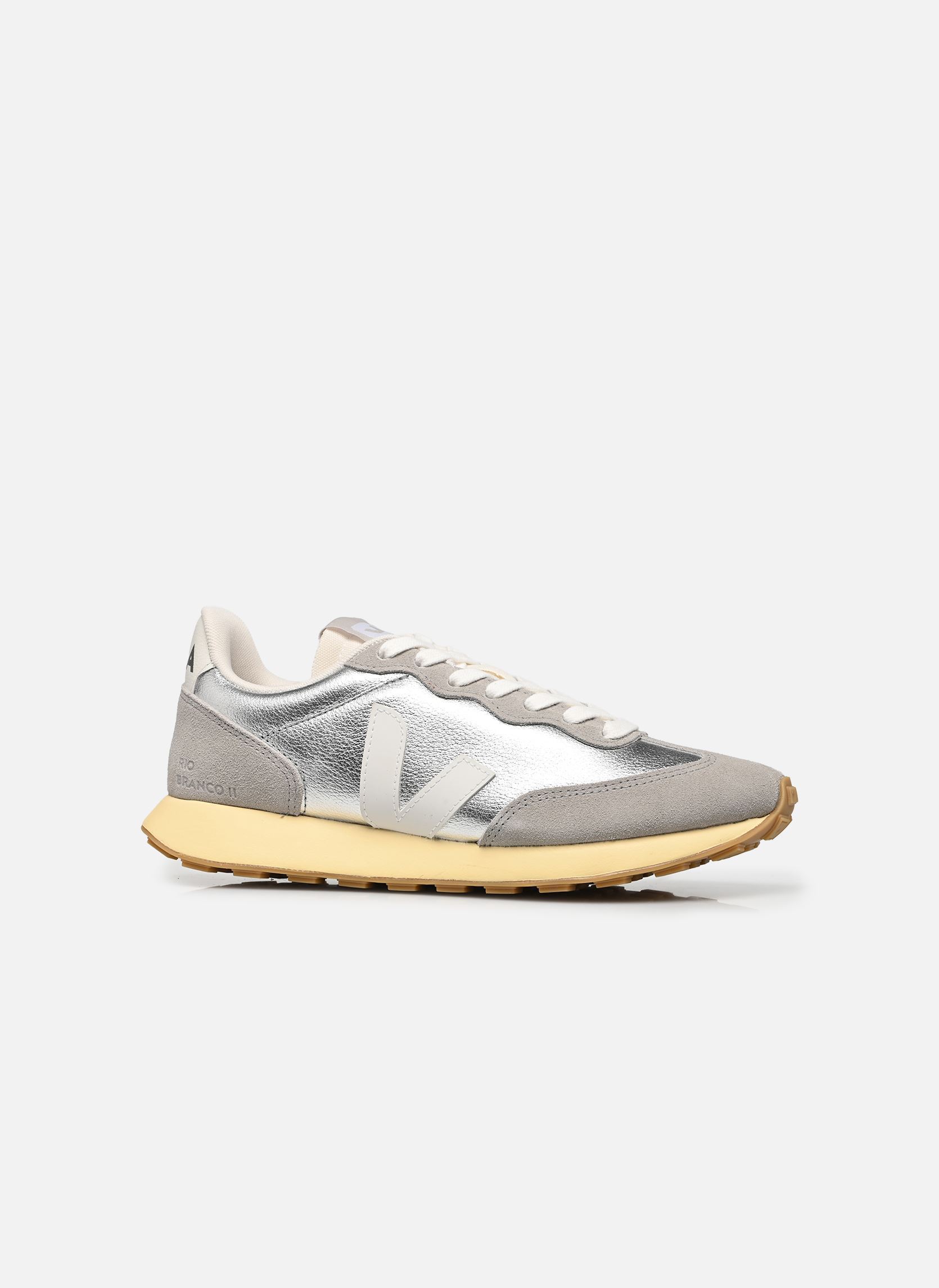 Baskets basses RIO BRANCO II O.T LEATHER femme gris Veja Baskets basses RIO BRANCO II O.T LEATHER femme gris SILVER_OXFORD-GREY_WHITE