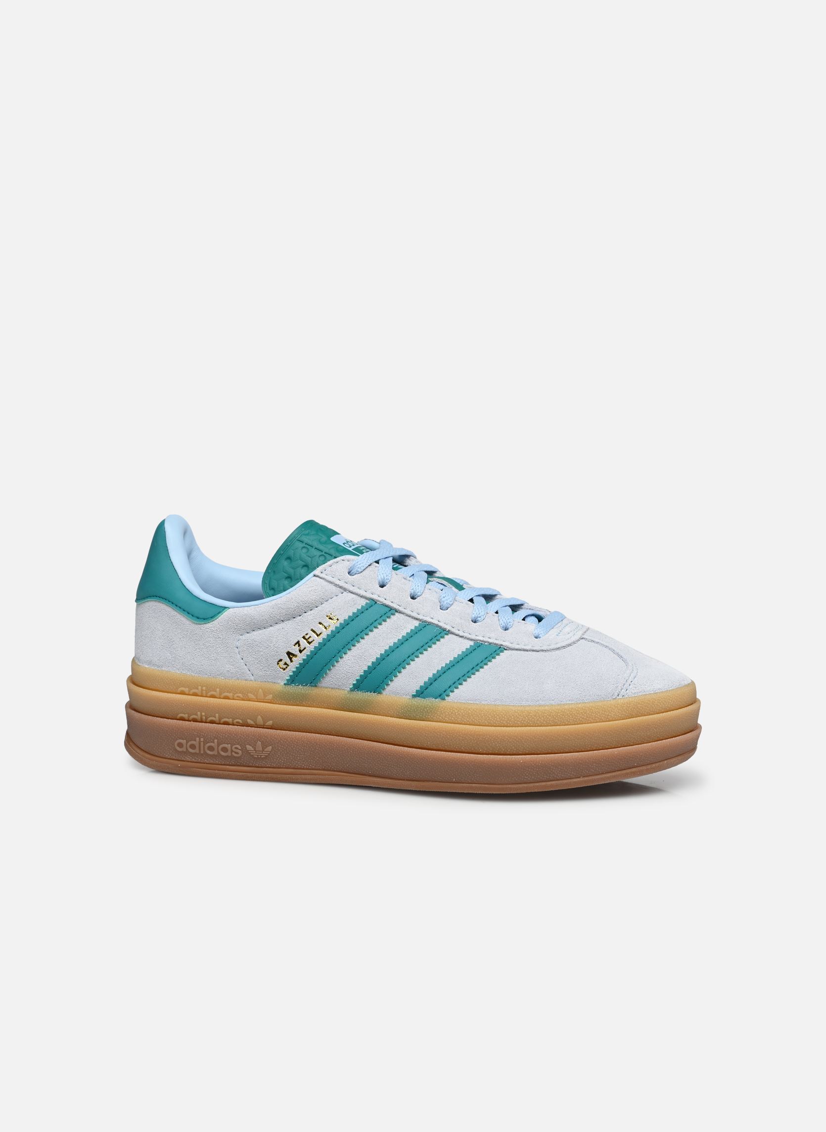 Baskets basses GAZELLE BOLD W femme bleu adidas originals Baskets basses GAZELLE BOLD W femme bleu CLESKY/EQTGRN/GOLDMT