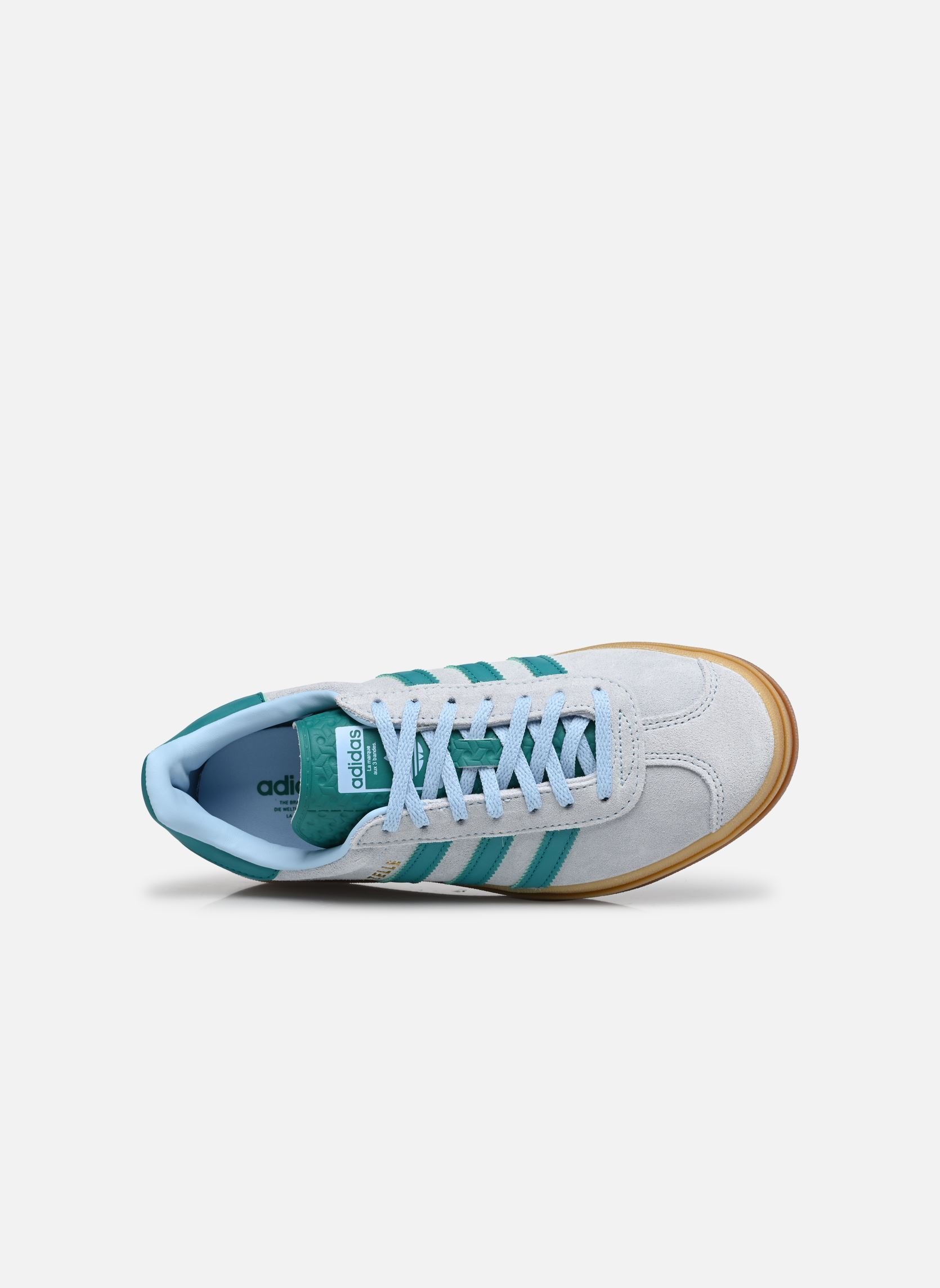 Baskets basses GAZELLE BOLD W femme bleu adidas originals Baskets basses GAZELLE BOLD W femme bleu CLESKY/EQTGRN/GOLDMT