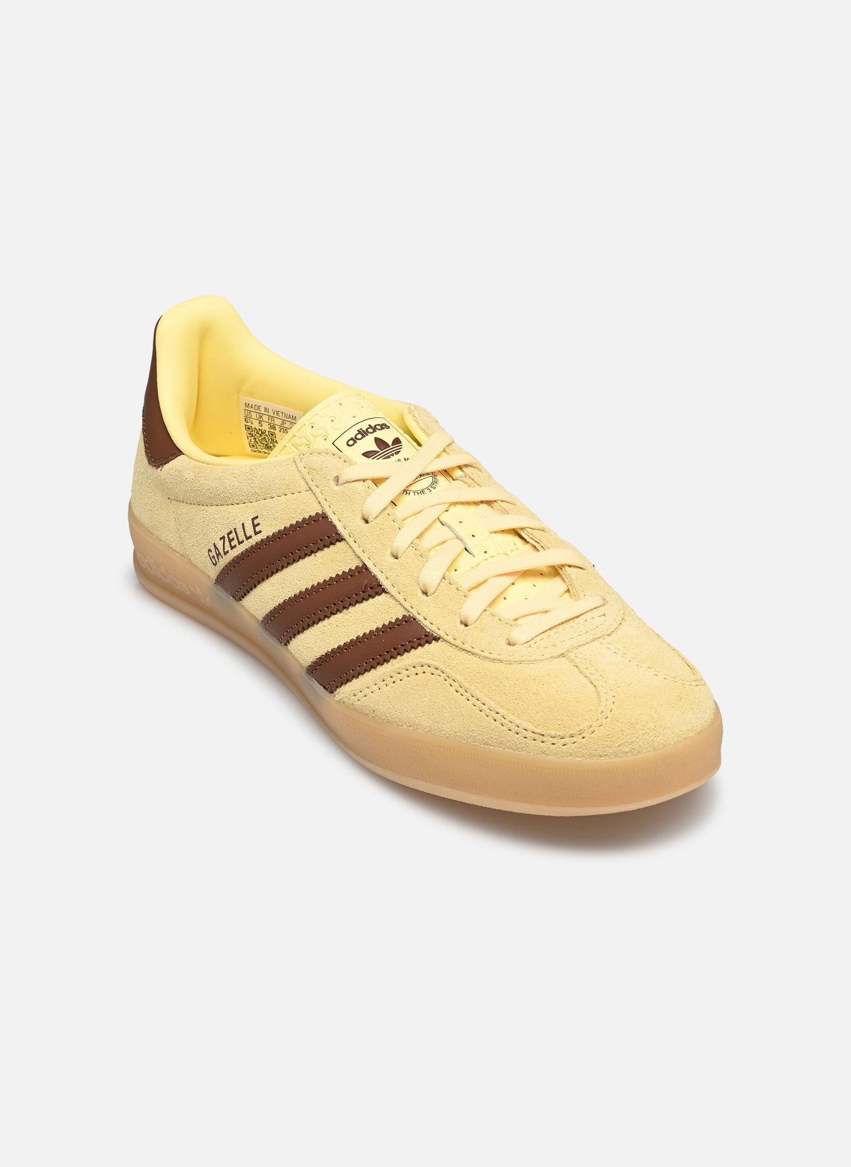 Baskets basses GAZELLE INDOOR W femme jaune adidas originals Baskets basses GAZELLE INDOOR W femme jaune ALMYEL/PREBRN/GUM4