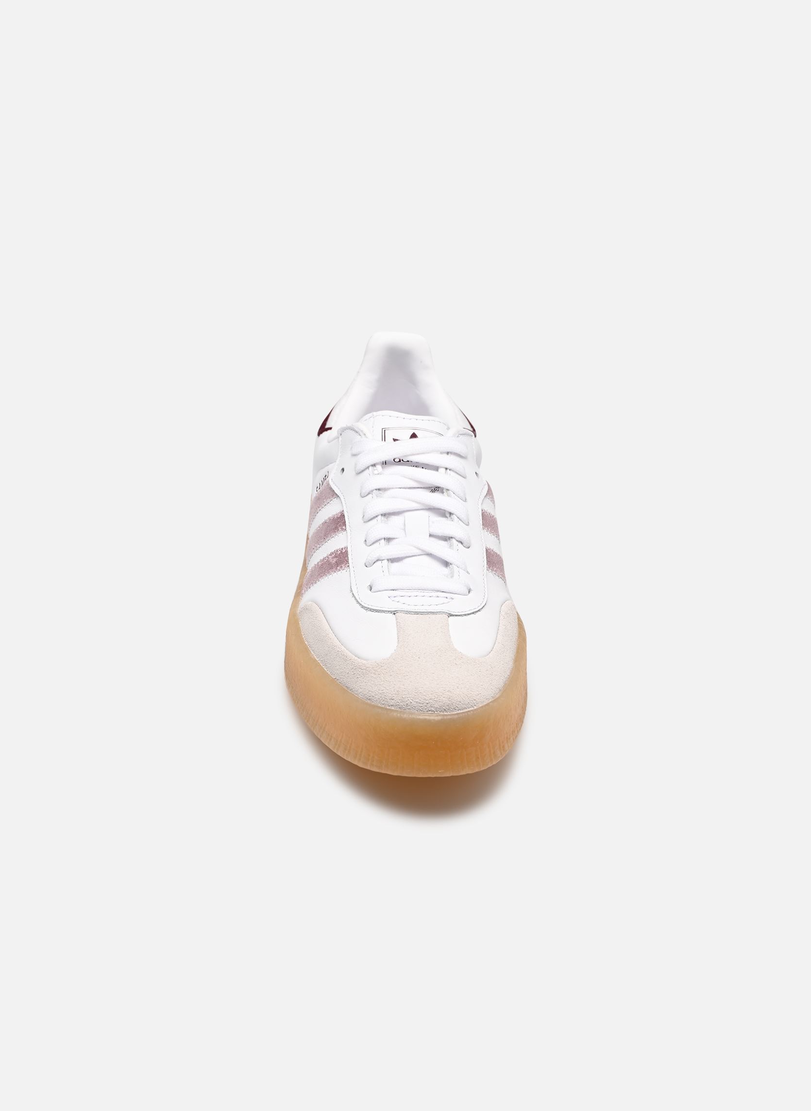 Lage sneakers SAMBAE W dames wit adidas originals Lage sneakers SAMBAE W dames wit FTWWHT/MAROON/GREONE
